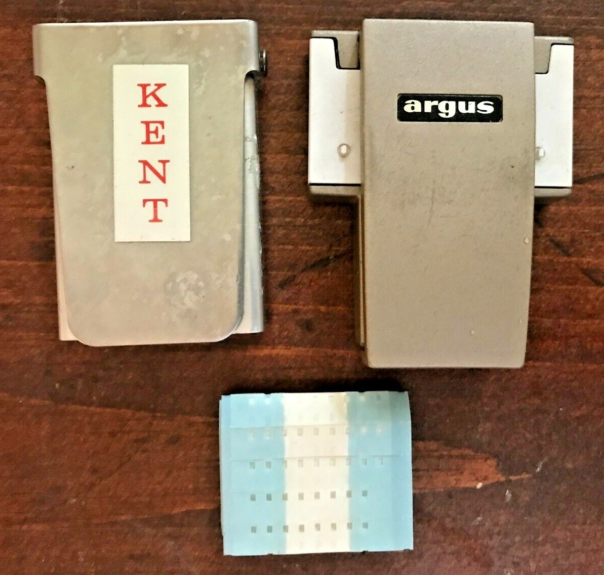 LOT of 2 Vintage Movie Film Splicers, Argus and Kent with Tape Splices