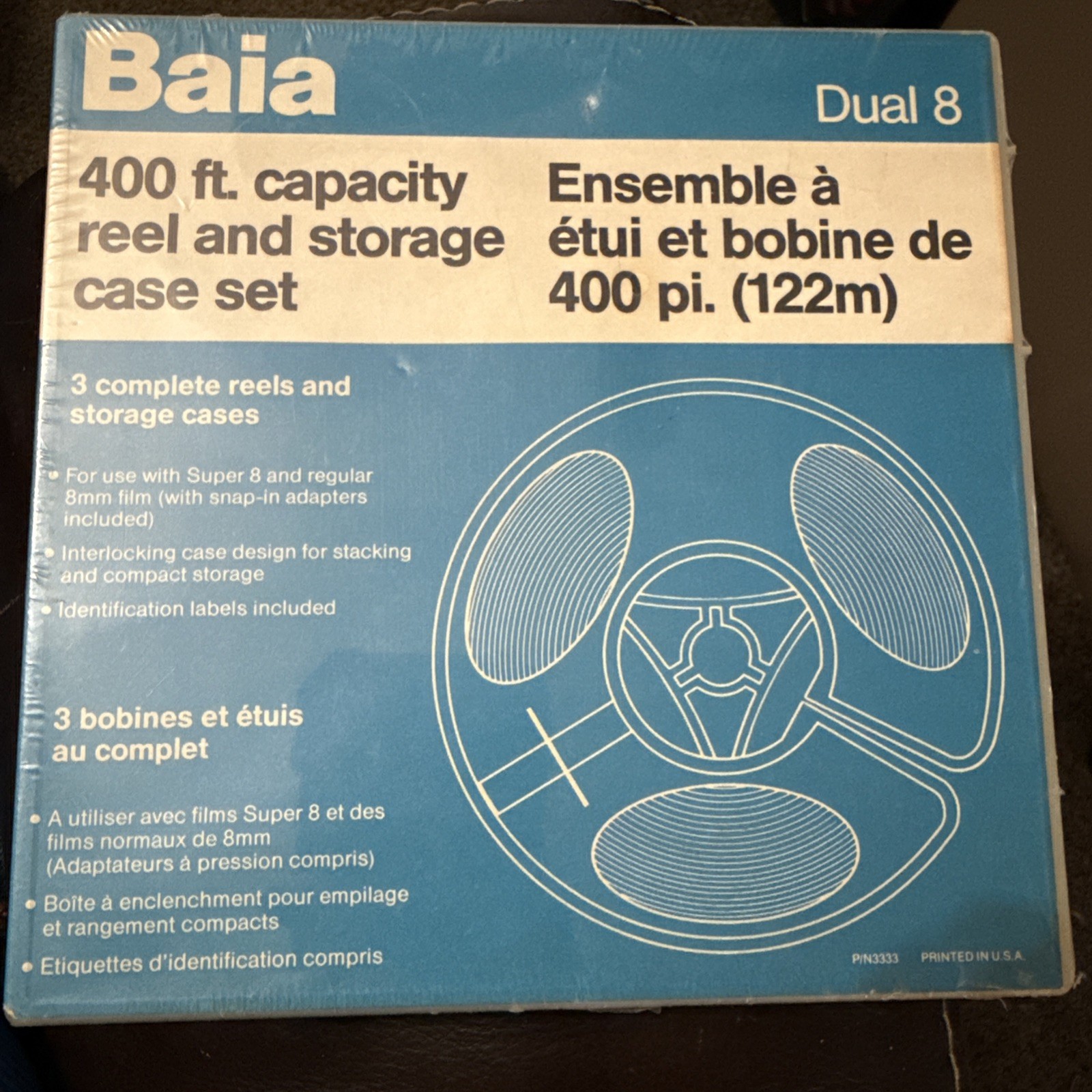 Baia Dual 8 400ft Capacity Reel & Storage Case Set **3 Complete Sets** ~NEW~