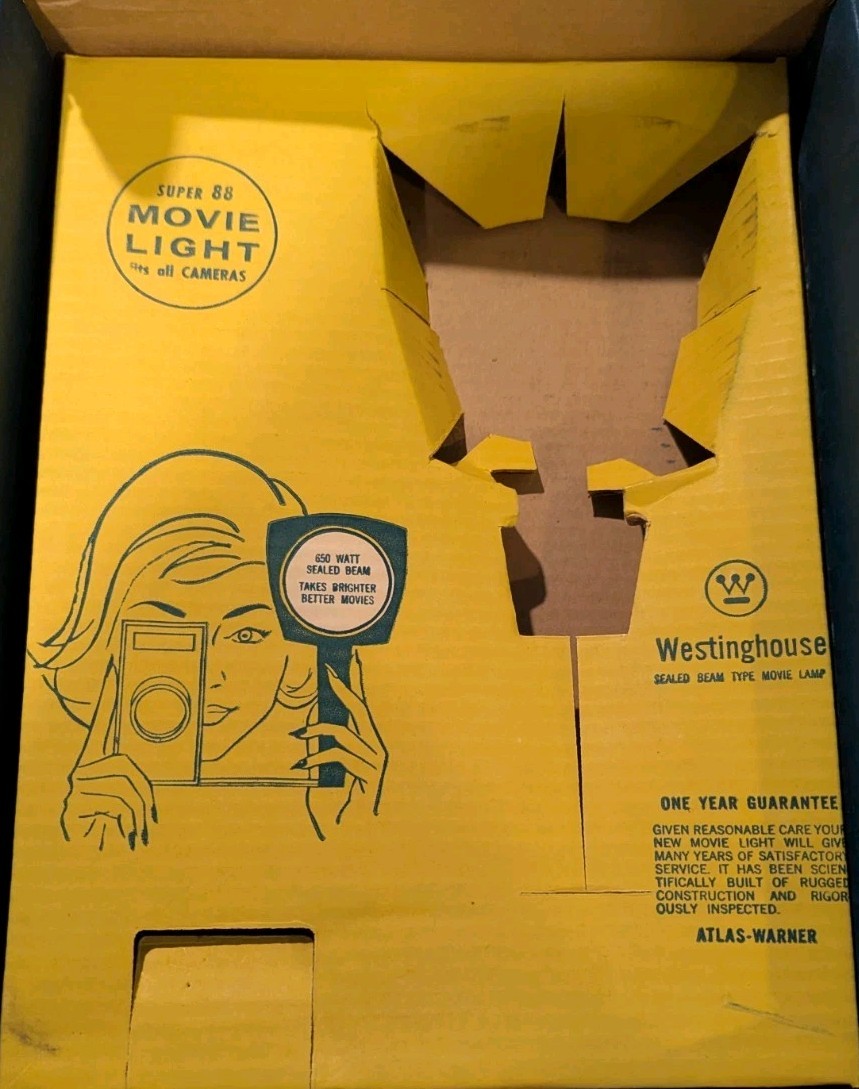 Westinghouse Super 88 Movie Light 650 Watt Beam Vintage Camera or Video