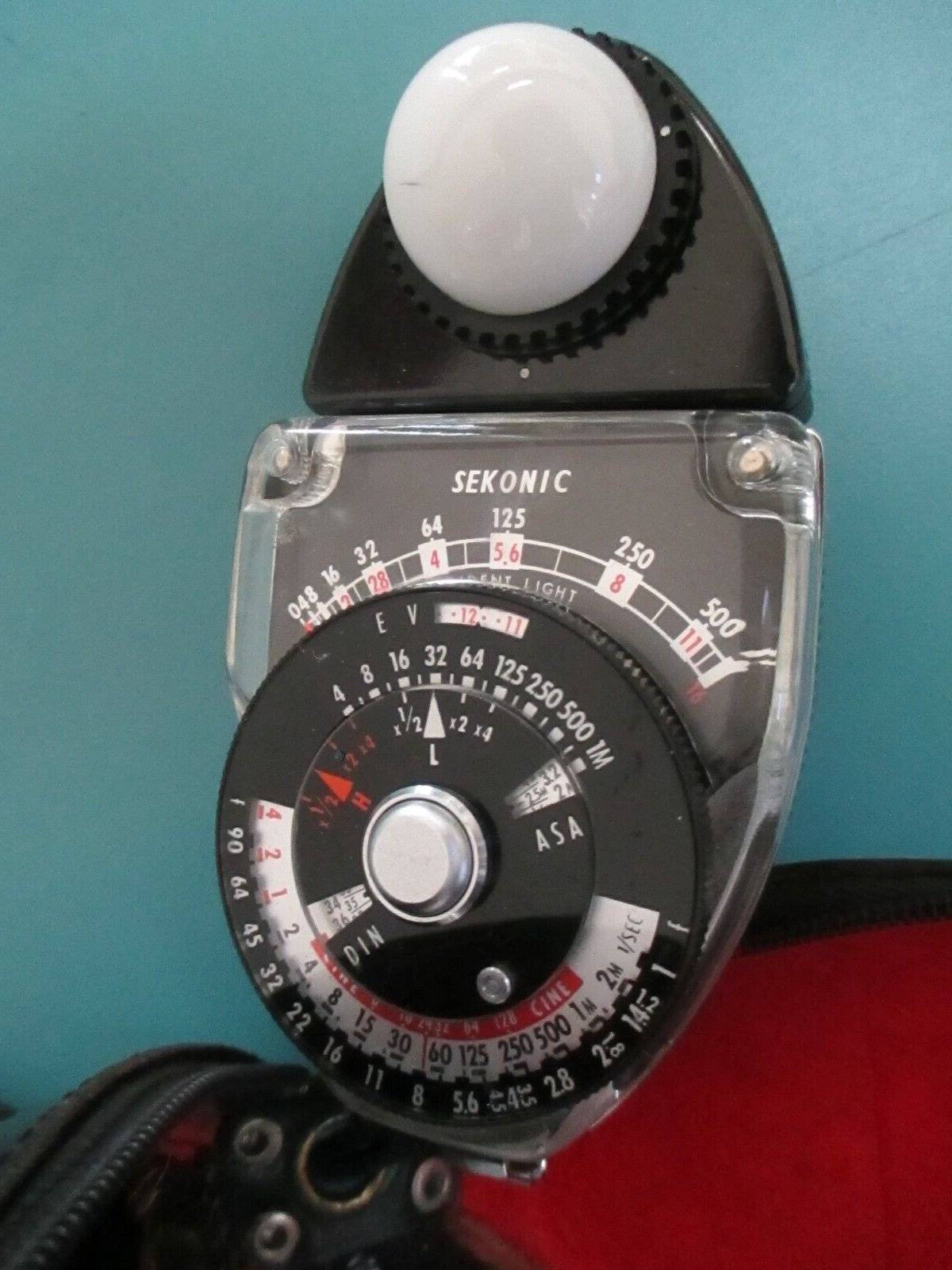 SEKONIC 1970’s Studio Deluxe L-28 C2 Light Exposure Meter + Slides + Case 213093