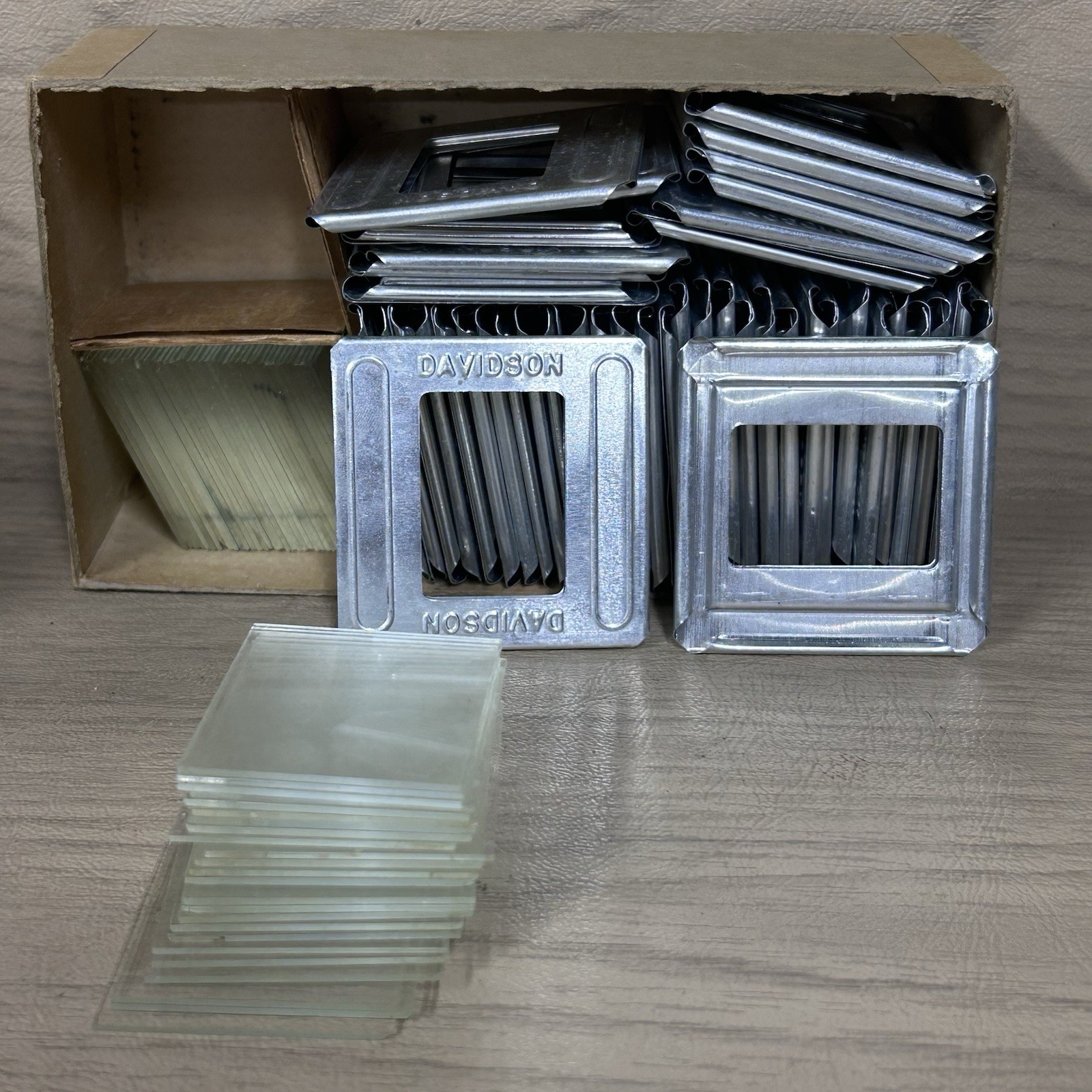 Vtg Davidson Star D Metal Slide Binders 2×2” 35mm Slides / Glass Slides ReUsable