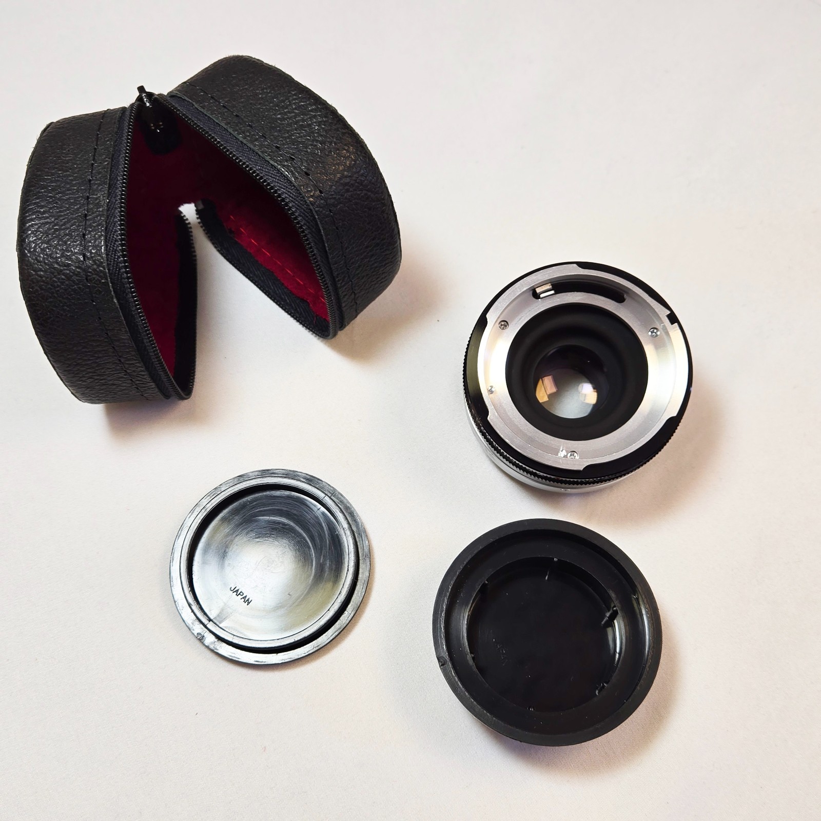 Samigon Auto Teleplus 2x Teleconverter Case & Caps Japan 35mm Vintage Camera