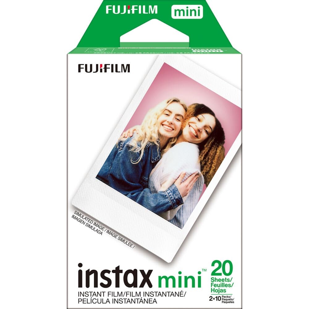 Fujifilm Instax Mini Instant Film 10 Twin Packs, 200 Total Pictures for Instax