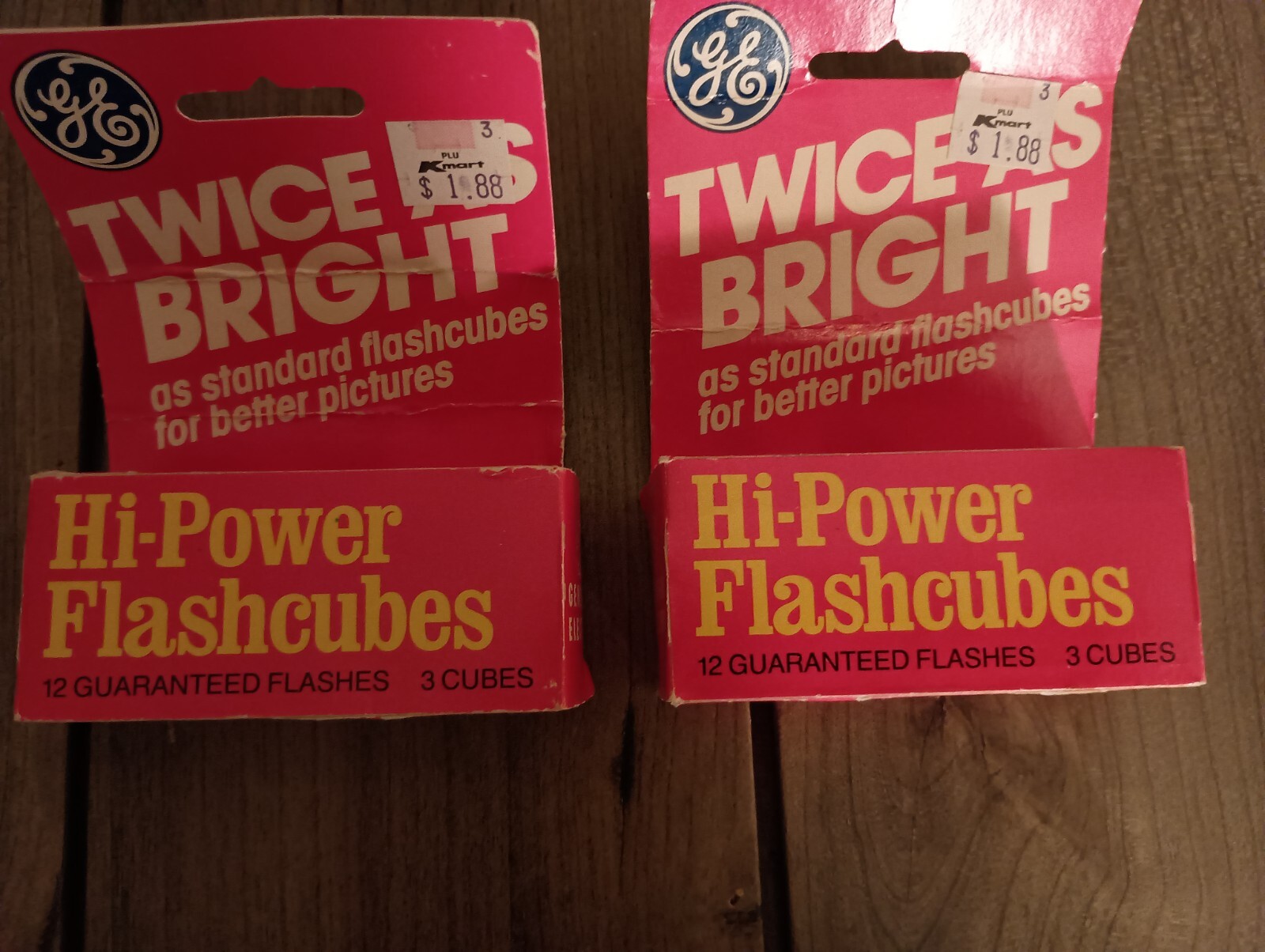 GE Hi-Power Flashcubes Twice As Bright Total of 5 Cubes Read Description
