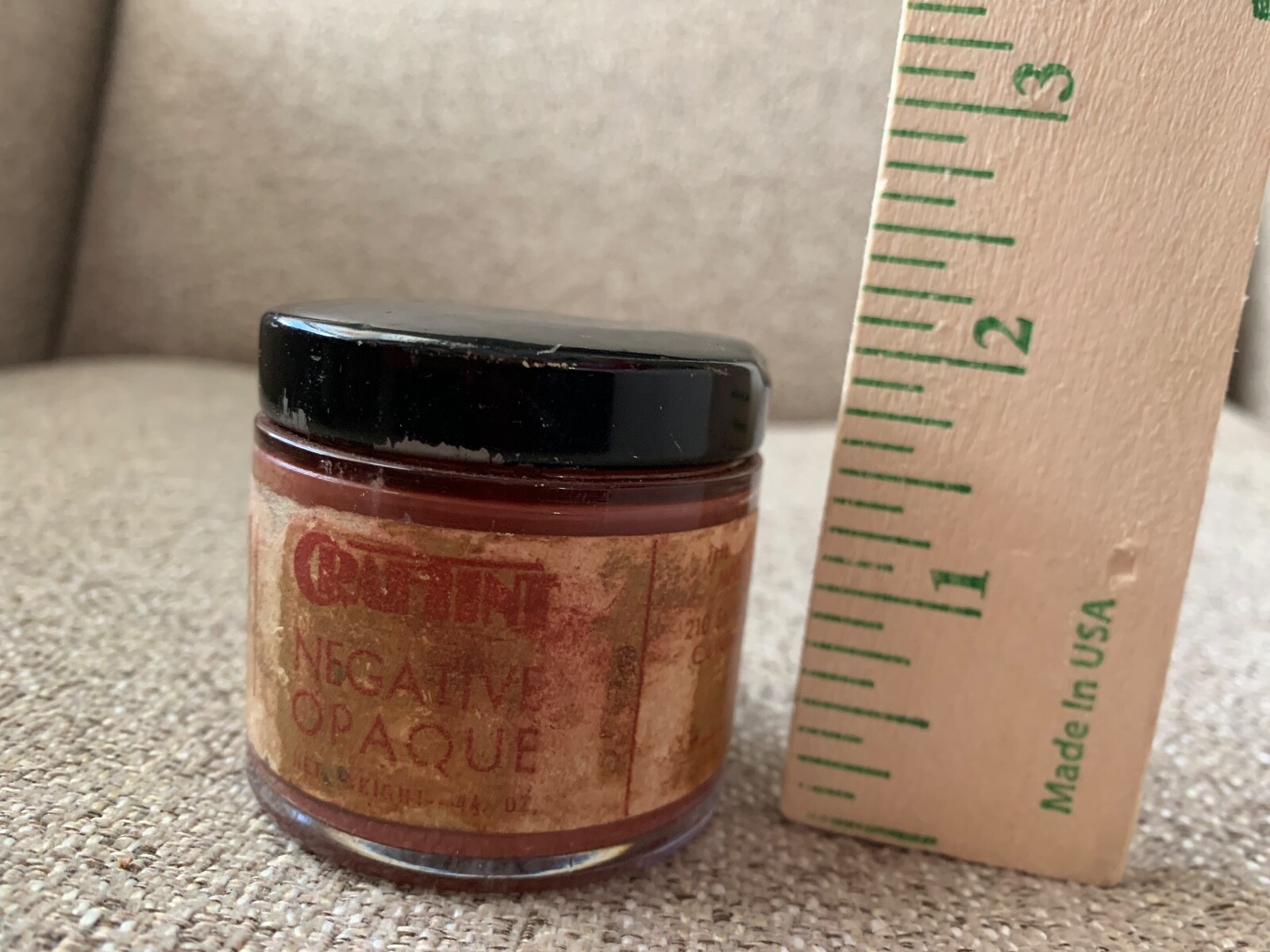Antique Crafting Negative Opaque Photography/Artist Chemical Bottle Jar RARE