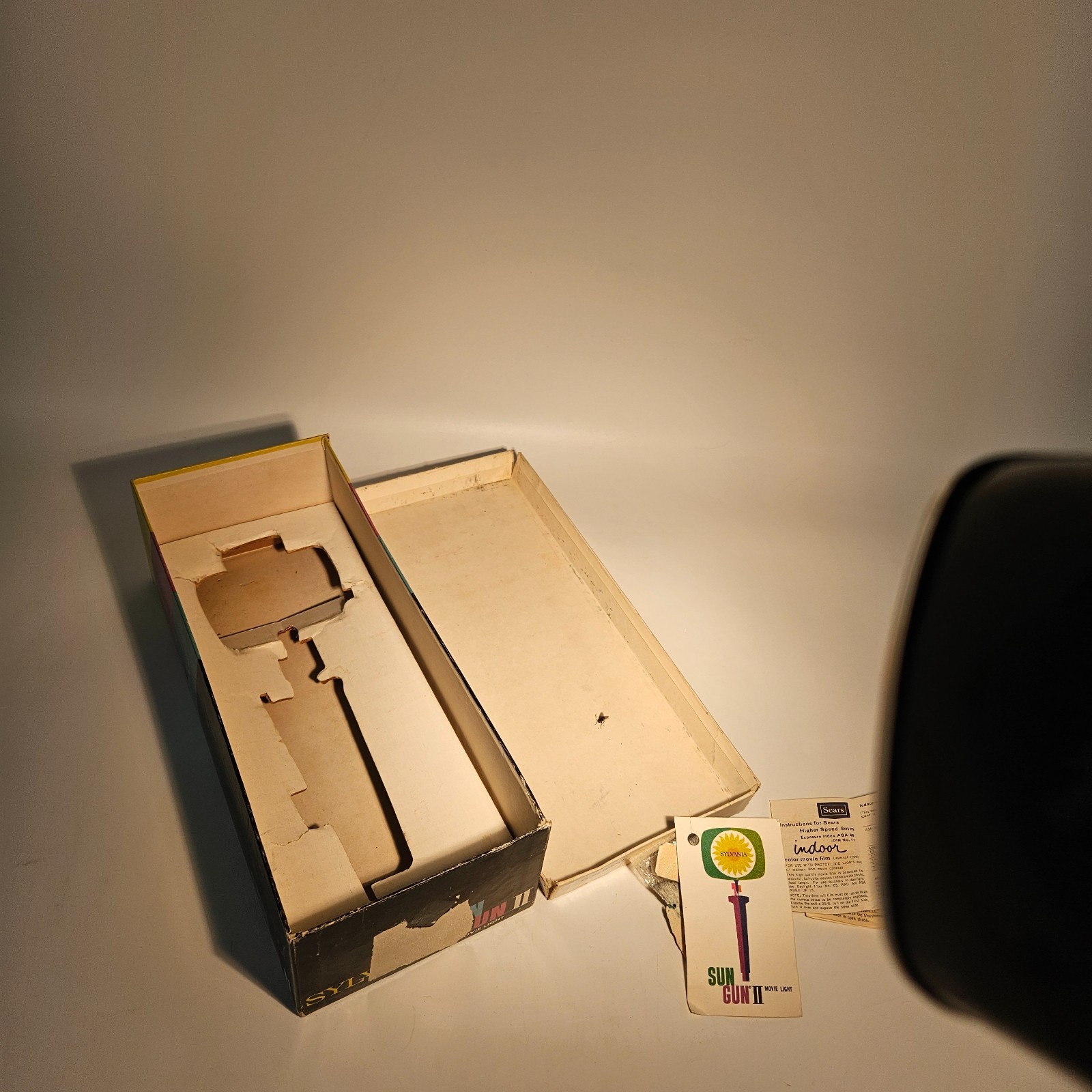 Vintage Sylvania Sun Gun II Movie Light SG-55 W/Original Box, Manual & Working