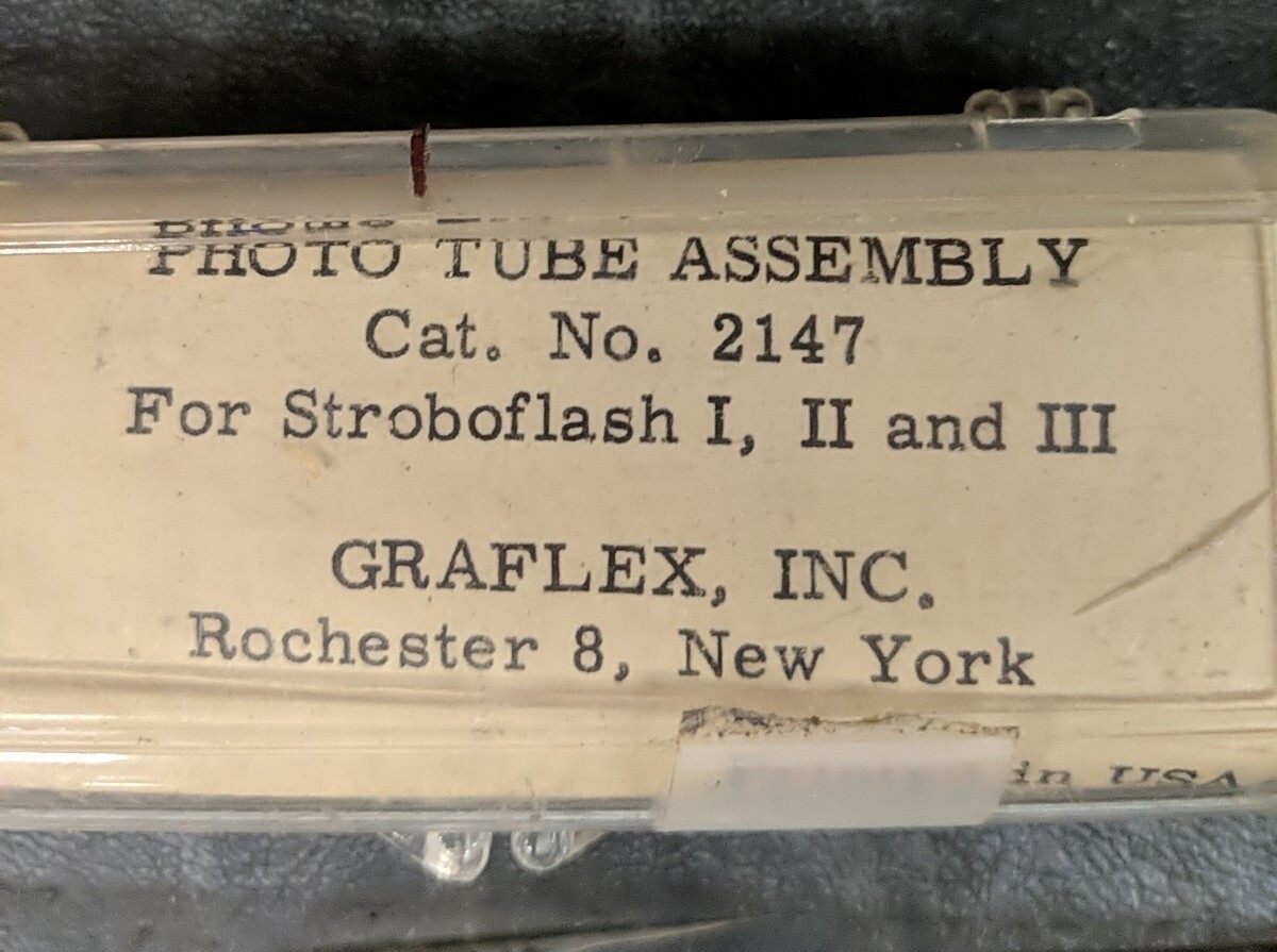 1C Graflex Photo Tube Assembly Cat No 2147 Stroboflash I, II, III Camera Flash