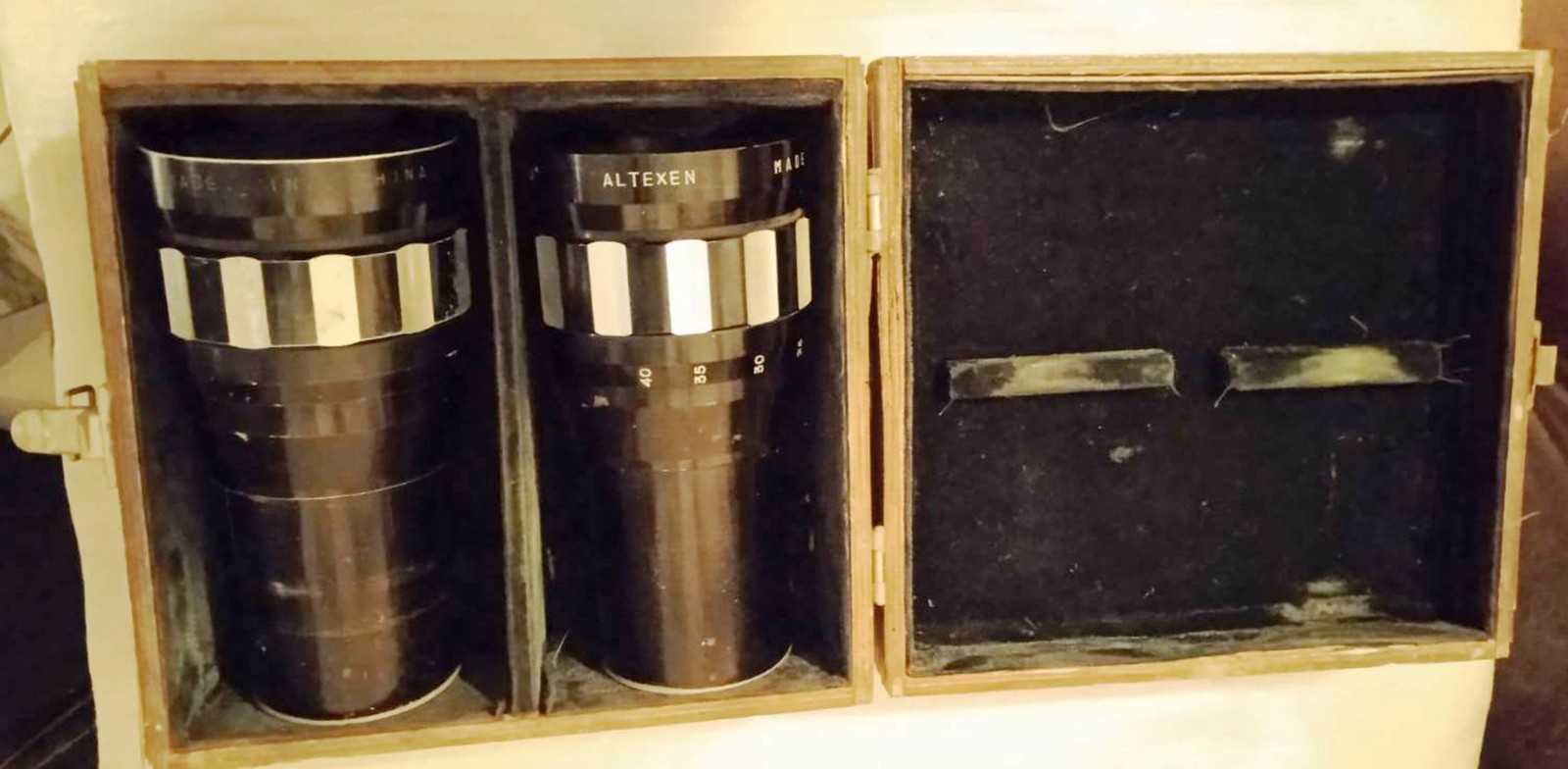 camera Lens ALTEXEN JFK 35 2x china Anamorphic Cinemascope box of couple rare