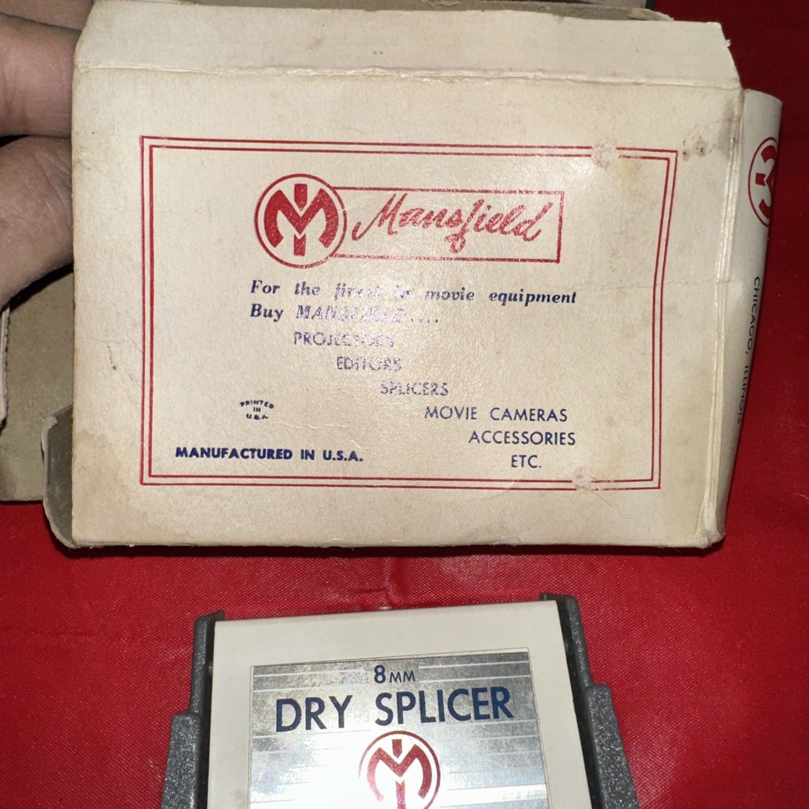 Vintage 8mm 16mm Movie Film Splicer Mansfield Chicago Illinois USA
