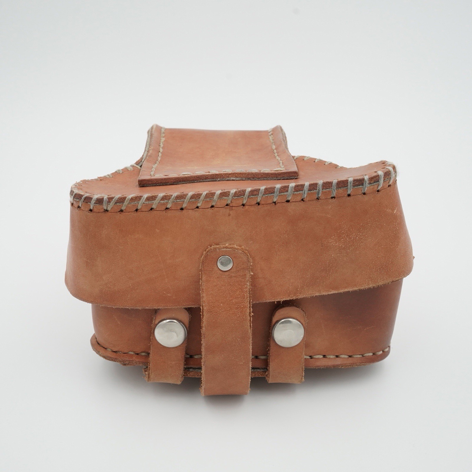 Hand Made Custom Leather Camera Case for Nikon FM2 & Lens w/ Snap Closure