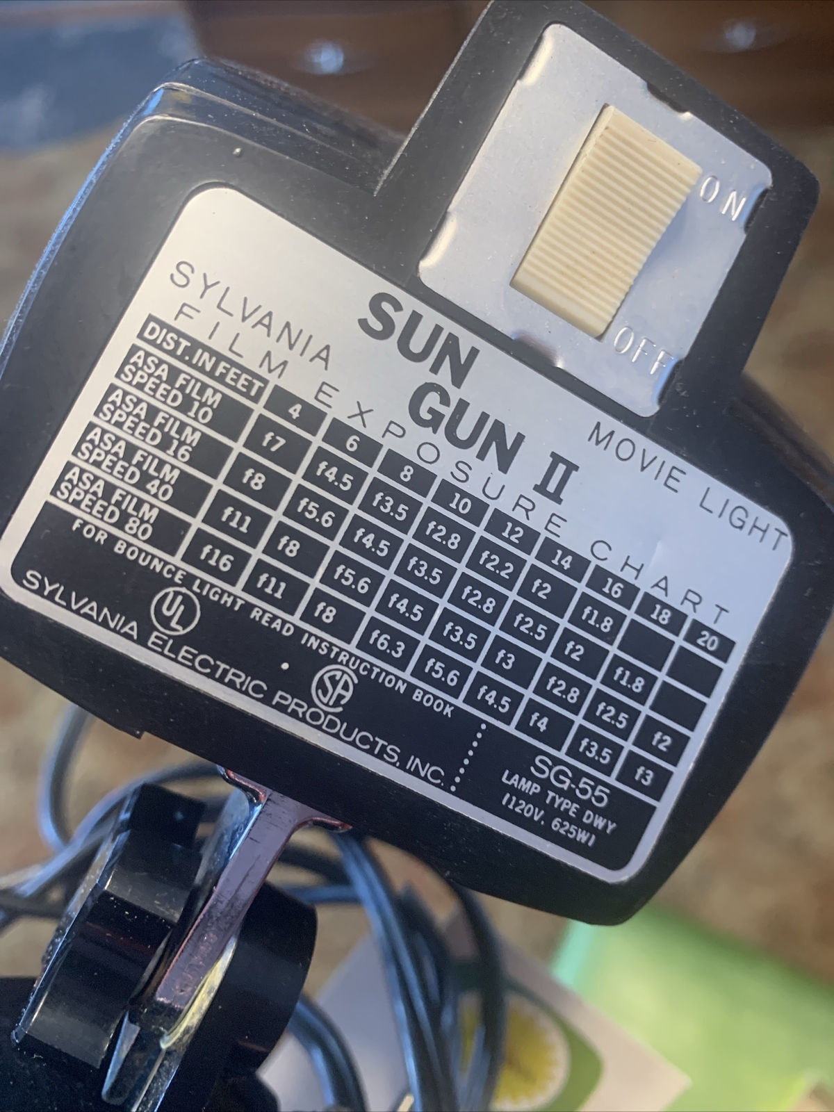 VTG Sylvania Sun Gun II Movie Light Model SG-55 W/ Original Box Tested Working