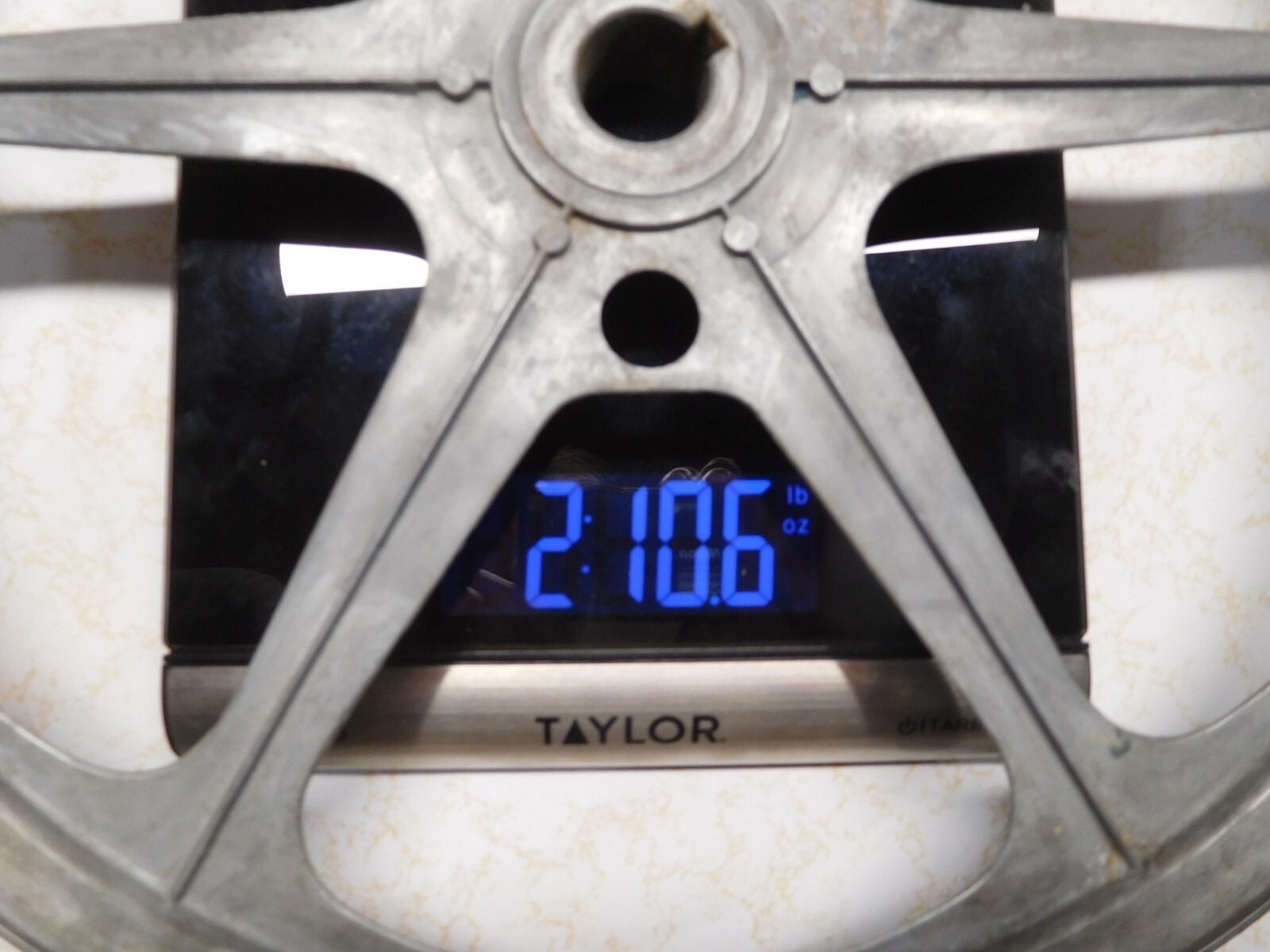 Early Vintage Heavy 2 Lb. 10.6 Oz 16mm 15″ Film Reel ~ number on reel is 15133