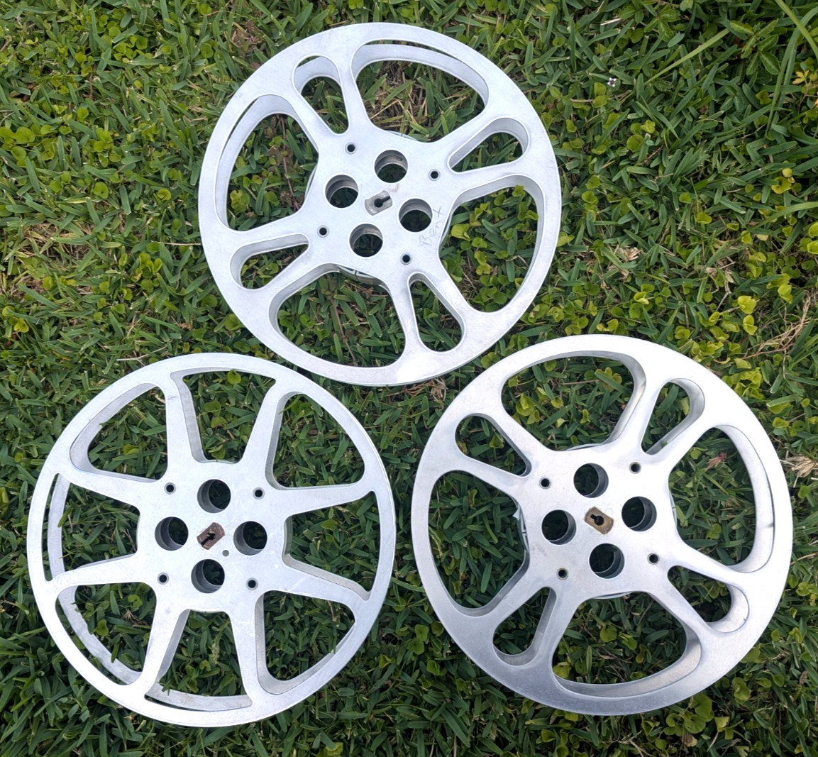 Vintage Metal Movie Reel 12” Diameter Lot of 3