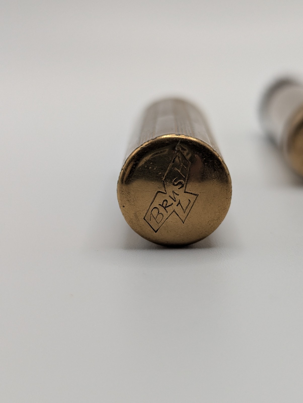 Vintage Brass Retractable Camera Lens Brush