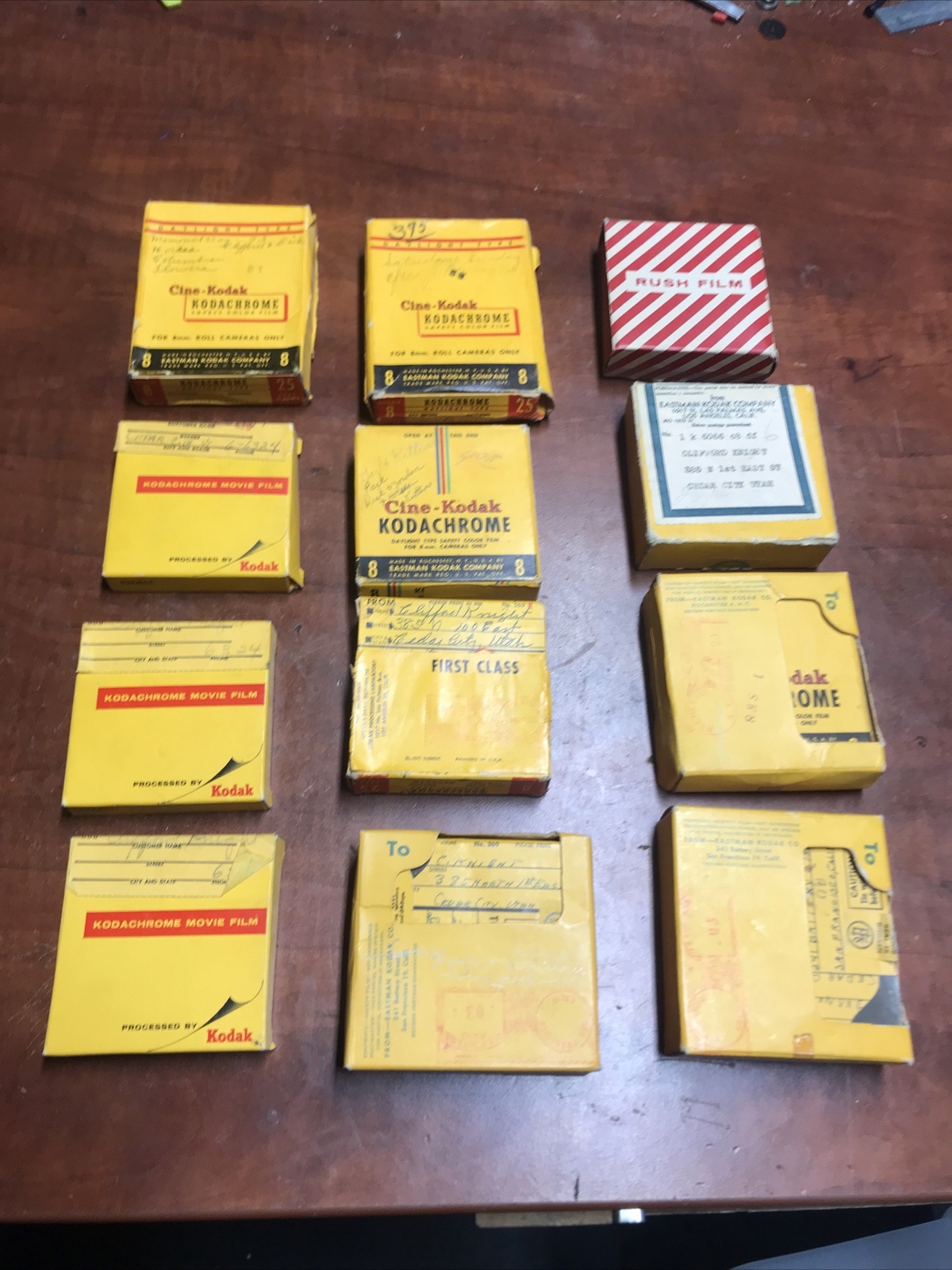 Lot Of 12 Vintage 8 MM Kodak Roll Cameras Personal Home Movies AS IS NOT TESTED