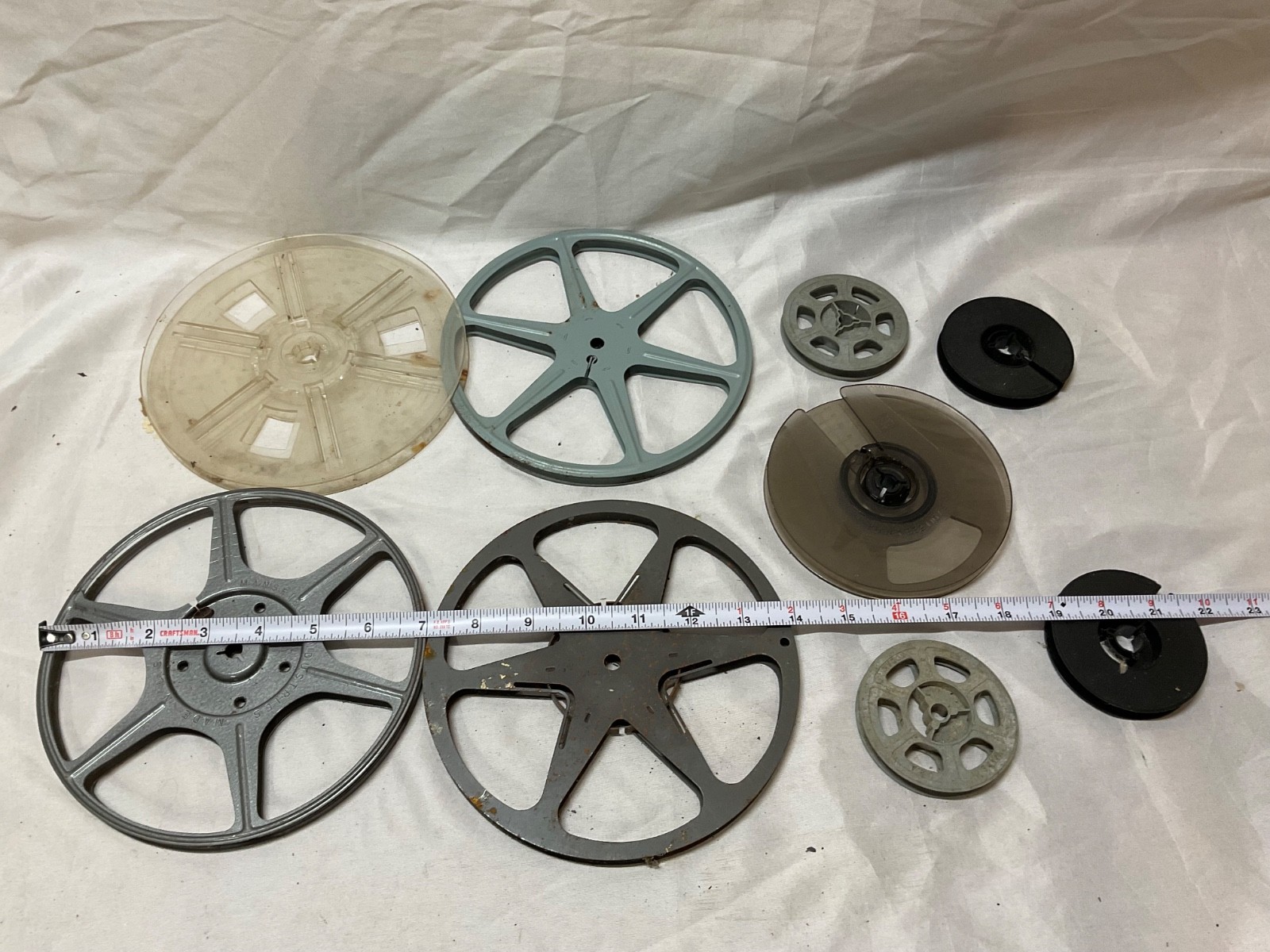 Empty 8mm Film 7″ and 3.”Take Up Reels
