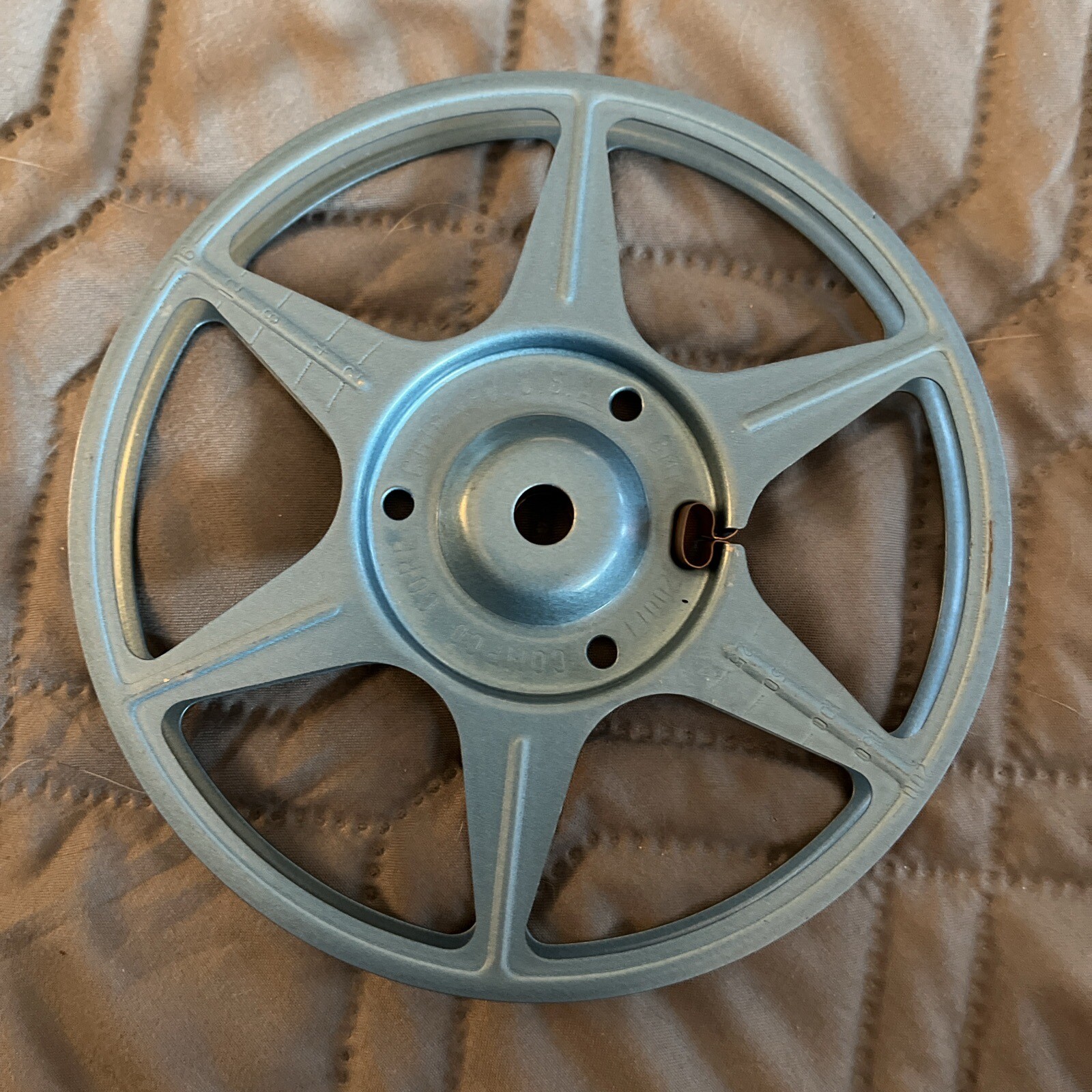 Vintage 8mm 200ft Compco Zayre Blue Film Reel & Canister Case Set Of 2