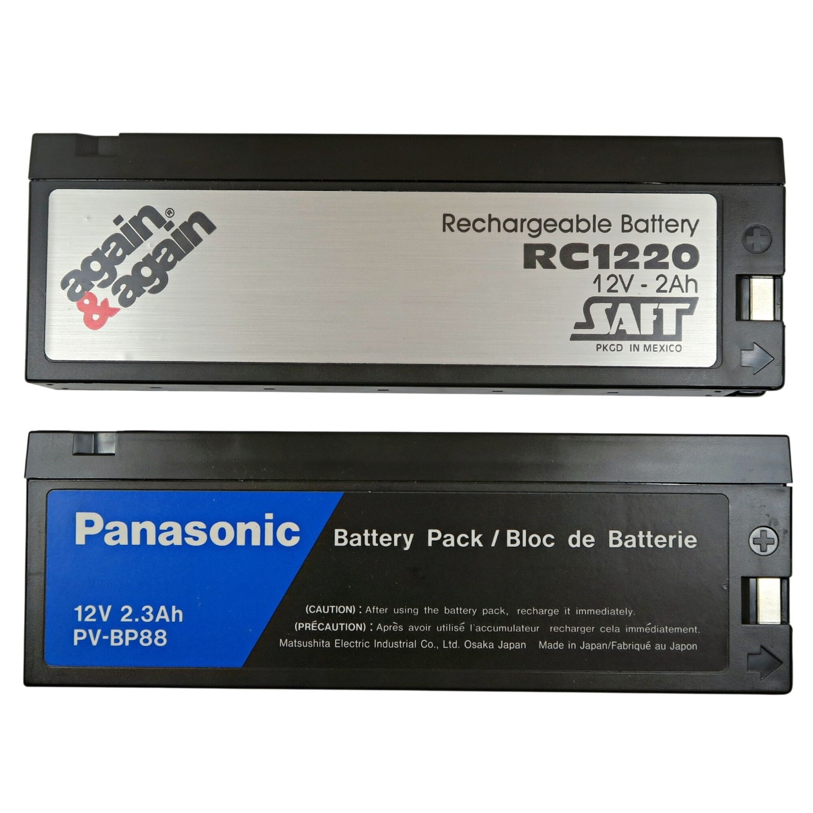 Panasonic PV‑BP88 & RC1220 12V Camcorder Batteries – Untested, With Box