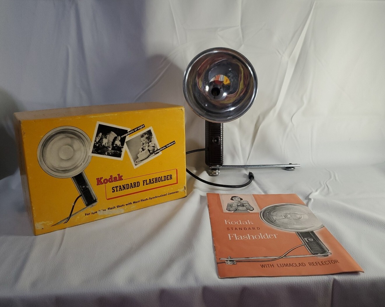 Vintage Kodak B-C Standard Flashholder in Box with Instructions and Bracket