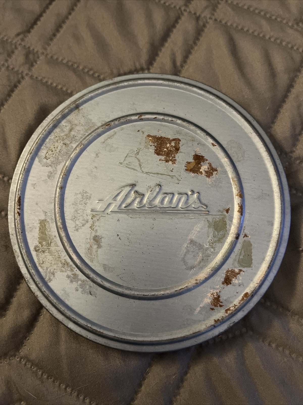 Vintage 200Ft Super 8 Metal Movie Reel 5 inches & Case Arlan’s