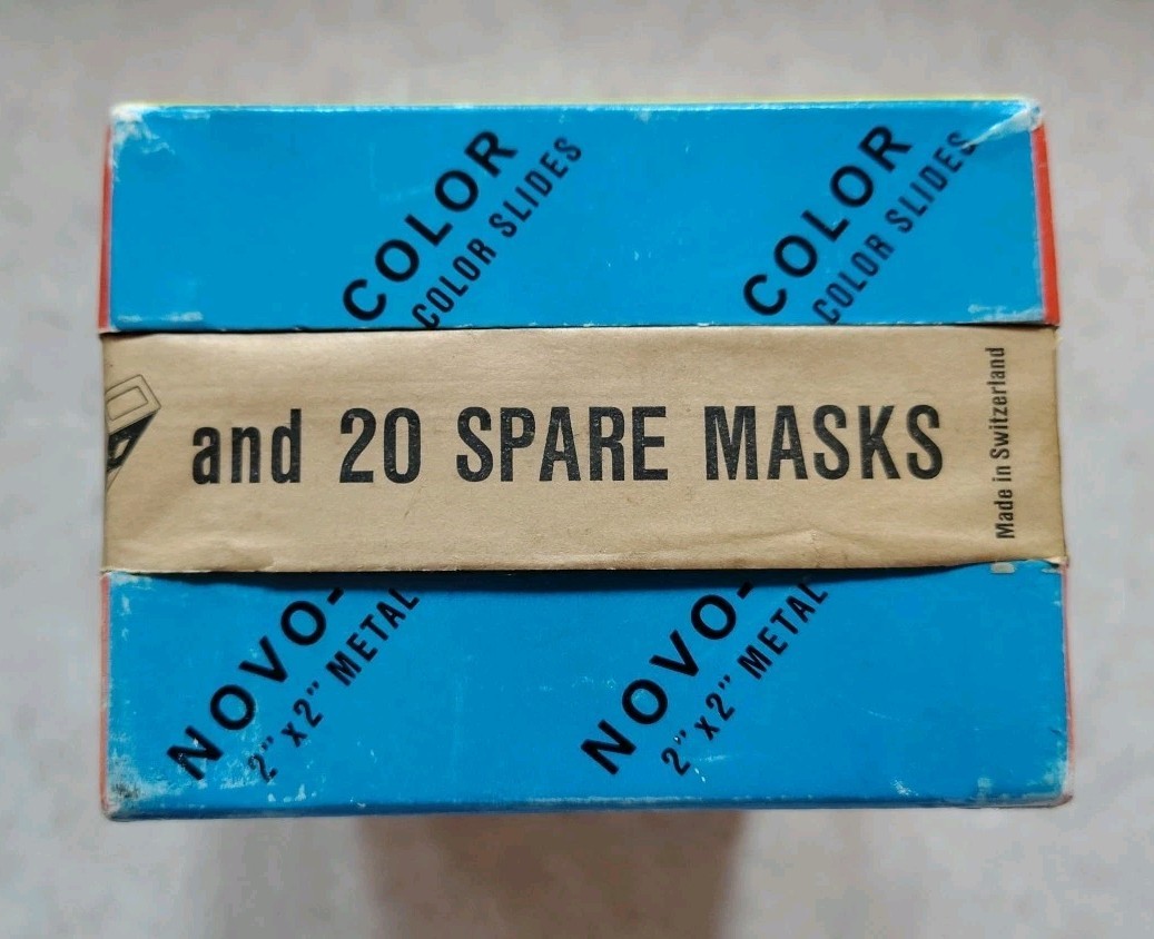 Vintage Novo Binder Locking Clamp with 20 Spare Masks, Additional Advertising