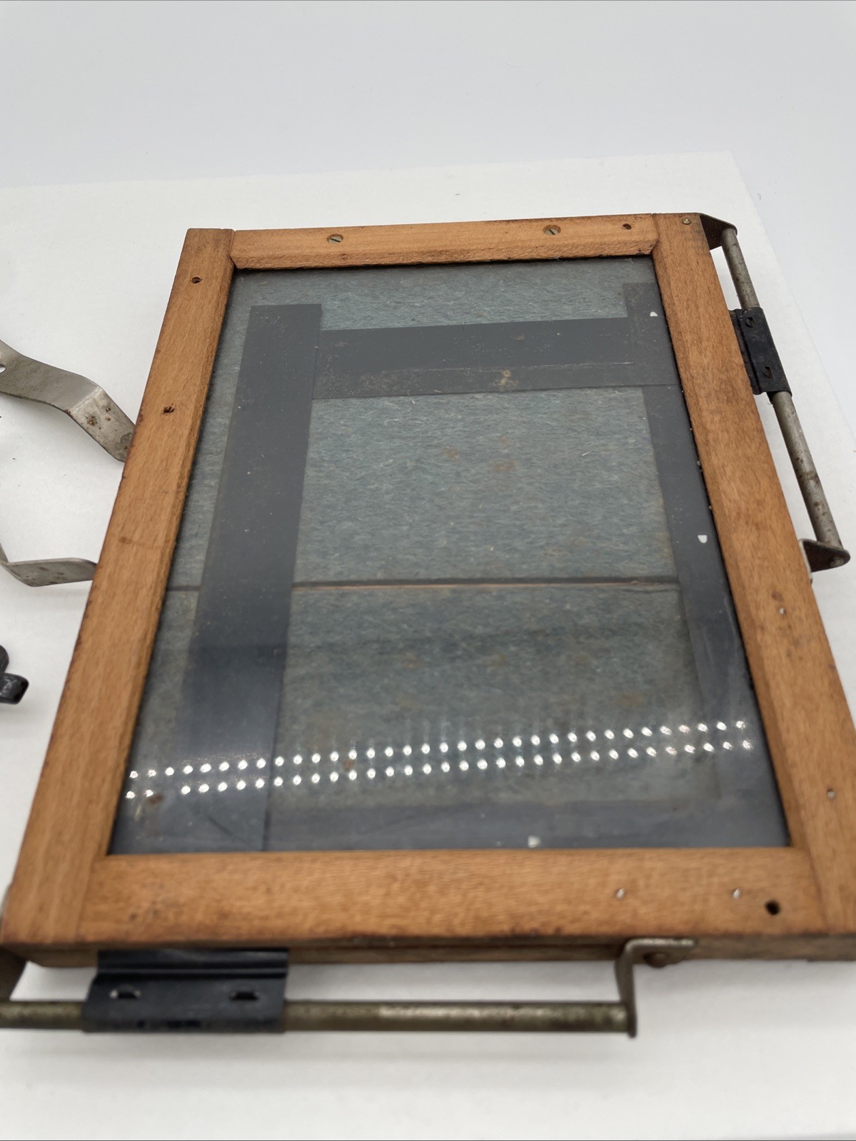 Vintage Wood Eastman Kodak Co. Contact Print Frame w/ Glass 3 7/8” x 5 1/2”