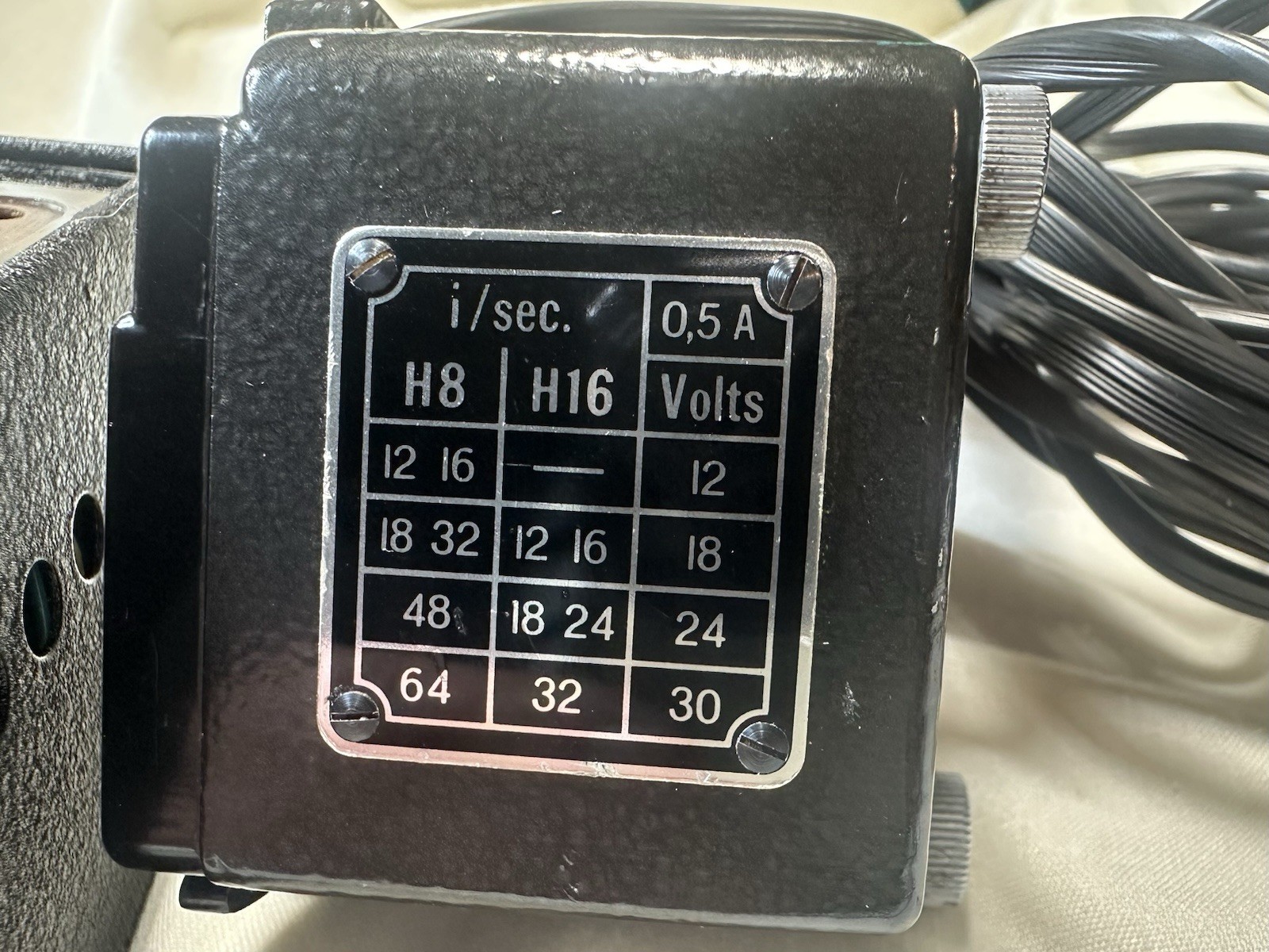 EUC! Bolex Paillard H16 H8 MC-17 Motor, BE-22 Transformer & User Manual WORKS