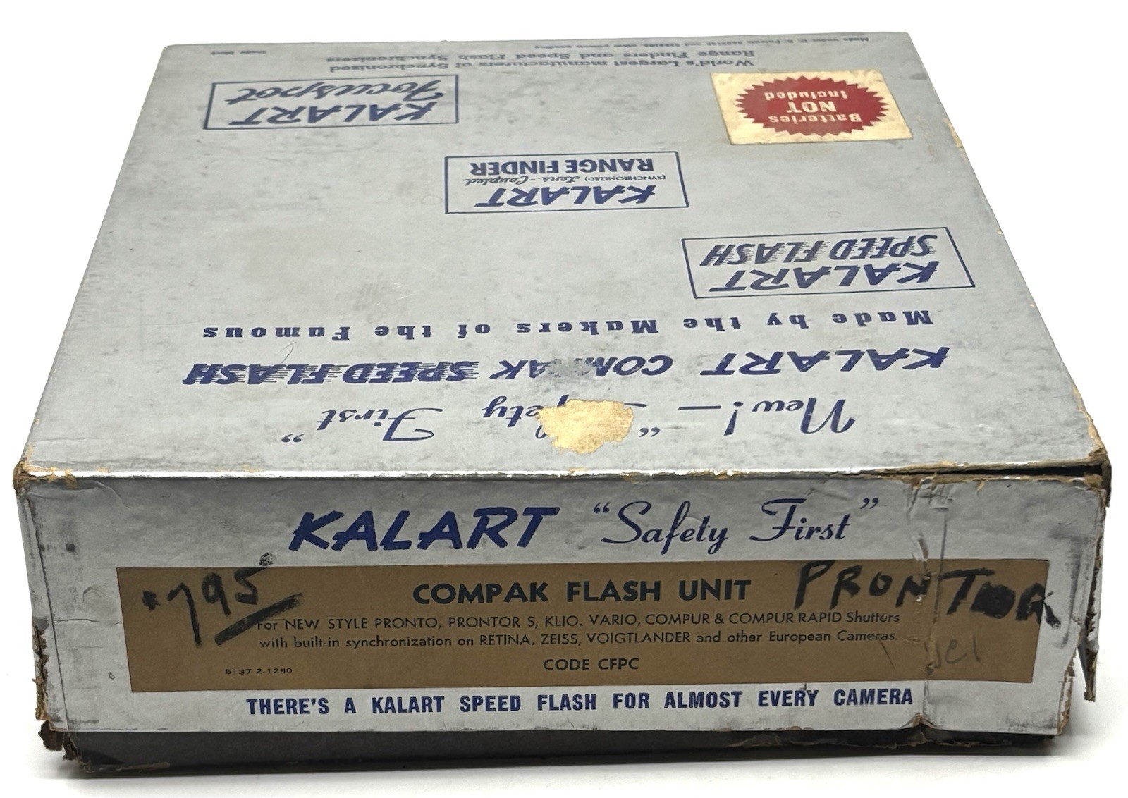 KALART COMPAK SPEED FLASH in Box with CABLE BULB INSERTS SUNLIGHT GUIDE VINTAGE