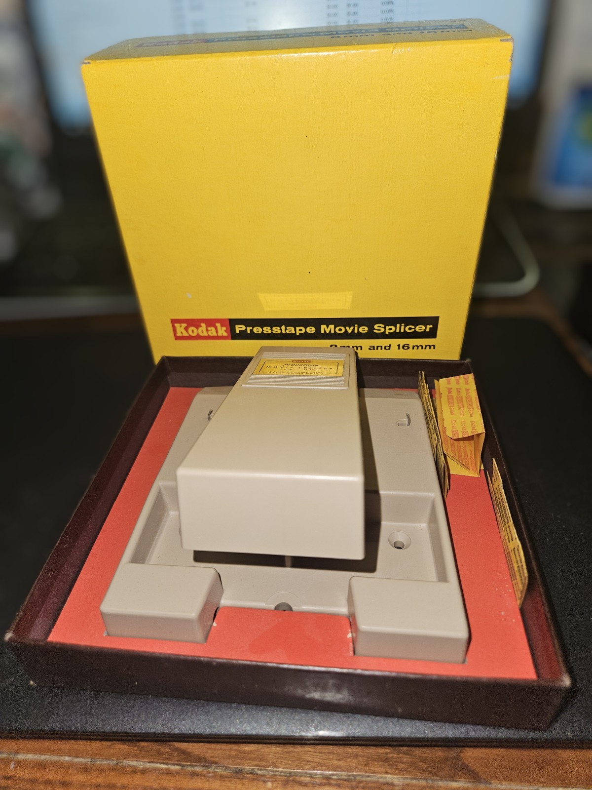 Vintage Kodak Presstape Movie Splicer 8mm and 16mm Film No. 64 with Box