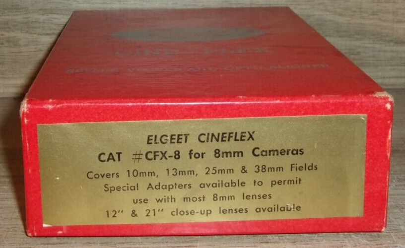 Vintage Elgeet Cineflex CFX-8 for 8MM film cameras Opto-Aligner Reflex Viewer