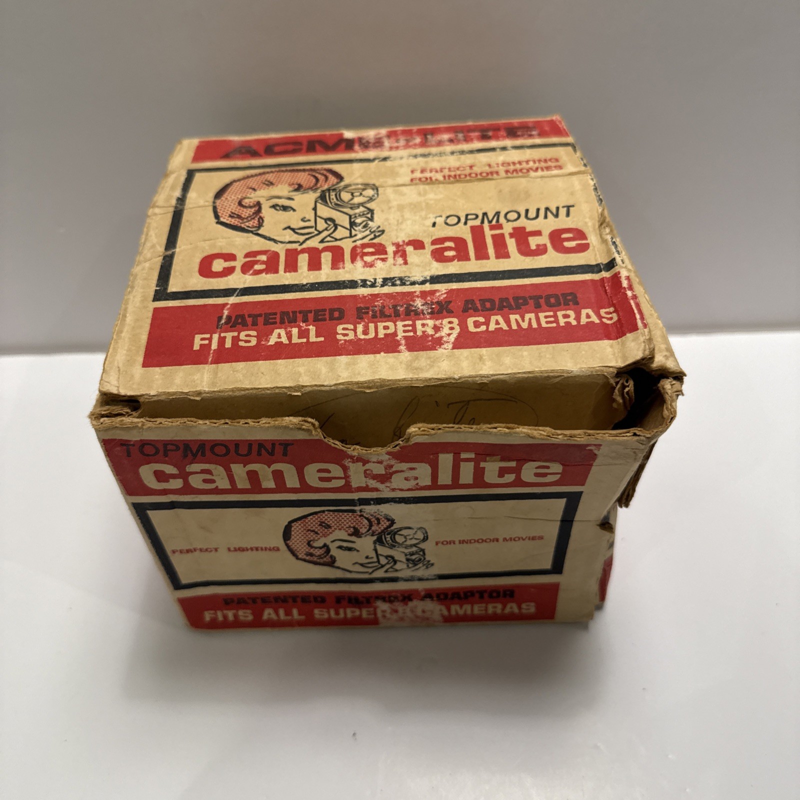 Vintage Topmount Cameralite 91 Acme Lite Movie Camera Light For Super 8 – Works
