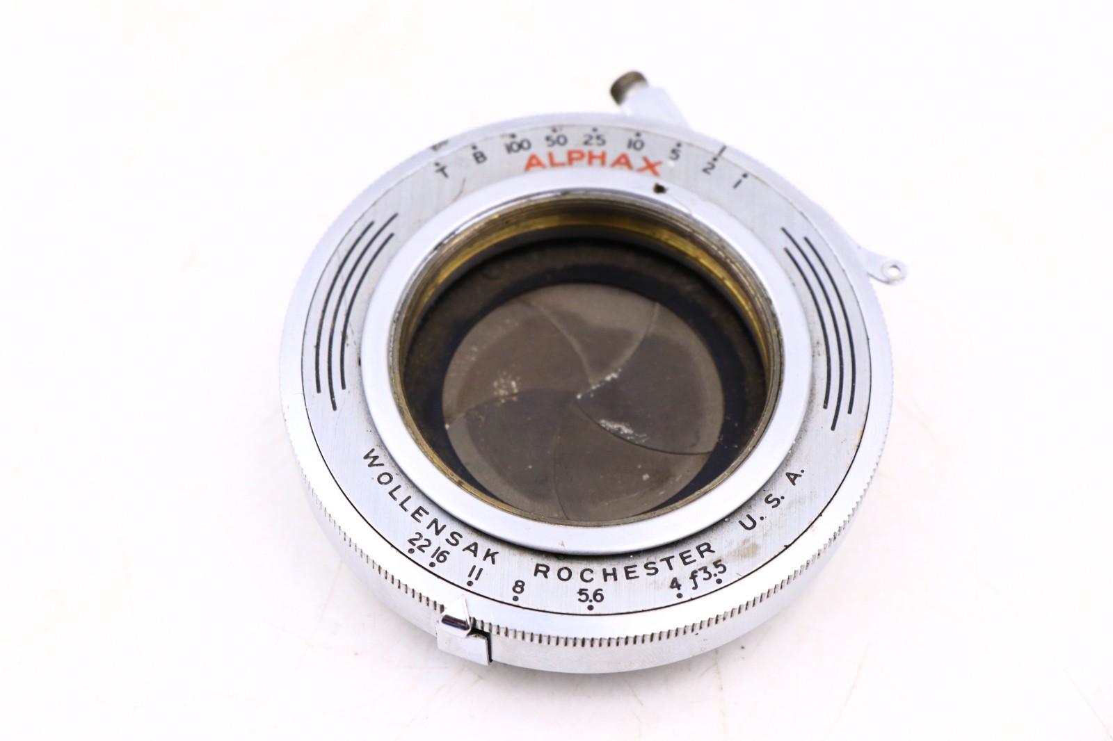 Vintage Wollensak Alphax f/3.5 Shutter Pat 1922 No Lens As Is
