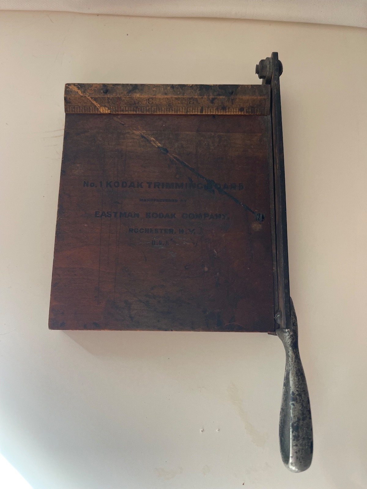 Vintage wooden No. 1 Kodak trimming board 5” x 6”