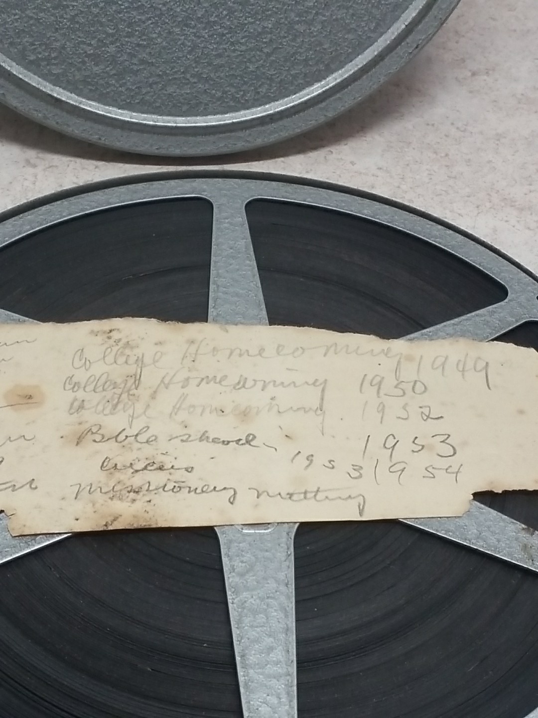3 BRUMBURGER 8mm Film Canister and Take Up Reel 7″ Brooklyn NY, USA Metal Cases
