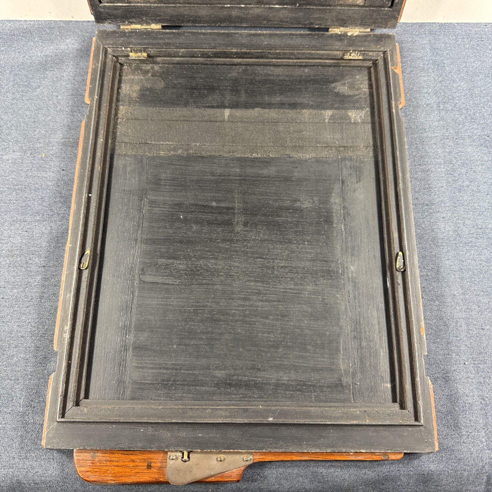 8×10 Double Sided Mahogany Book Style Glass Plate Holder Tailboard Wood Camera
