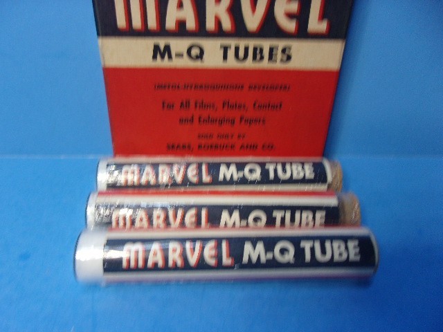 Antique Lot of 4 Boxes of Developing Powders Glass Tubes Photography Supplies
