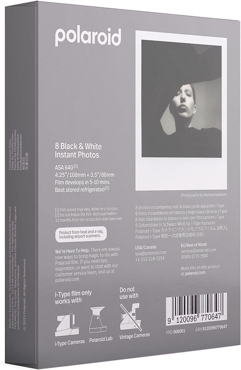 Polaroids Black & White Instant Film, 2 Pack, 16 Photos, B&W Film Works with …