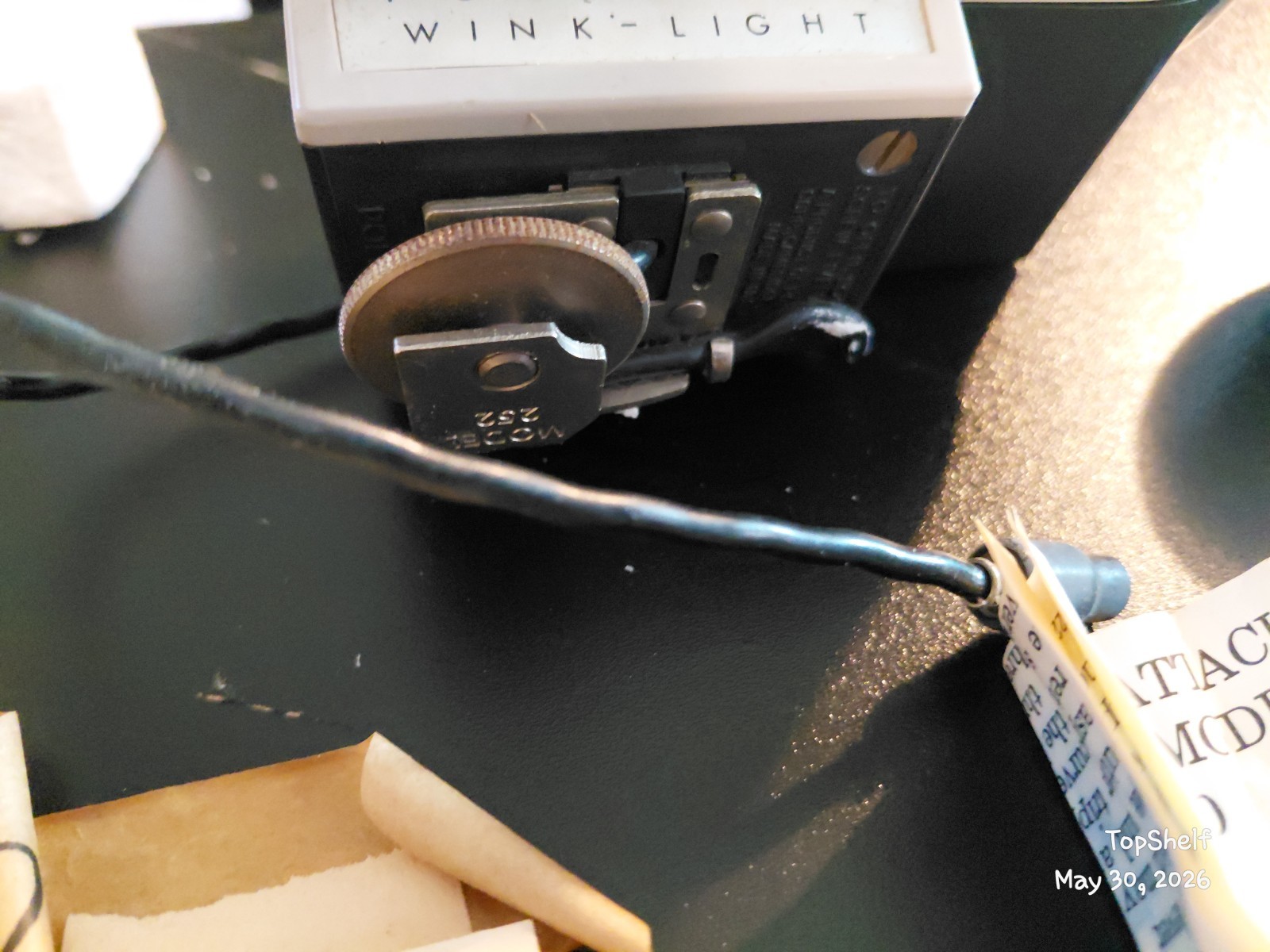 Vintage Polaroid Wink-Light Model 252 Flash Attachment with Original Box& Papers