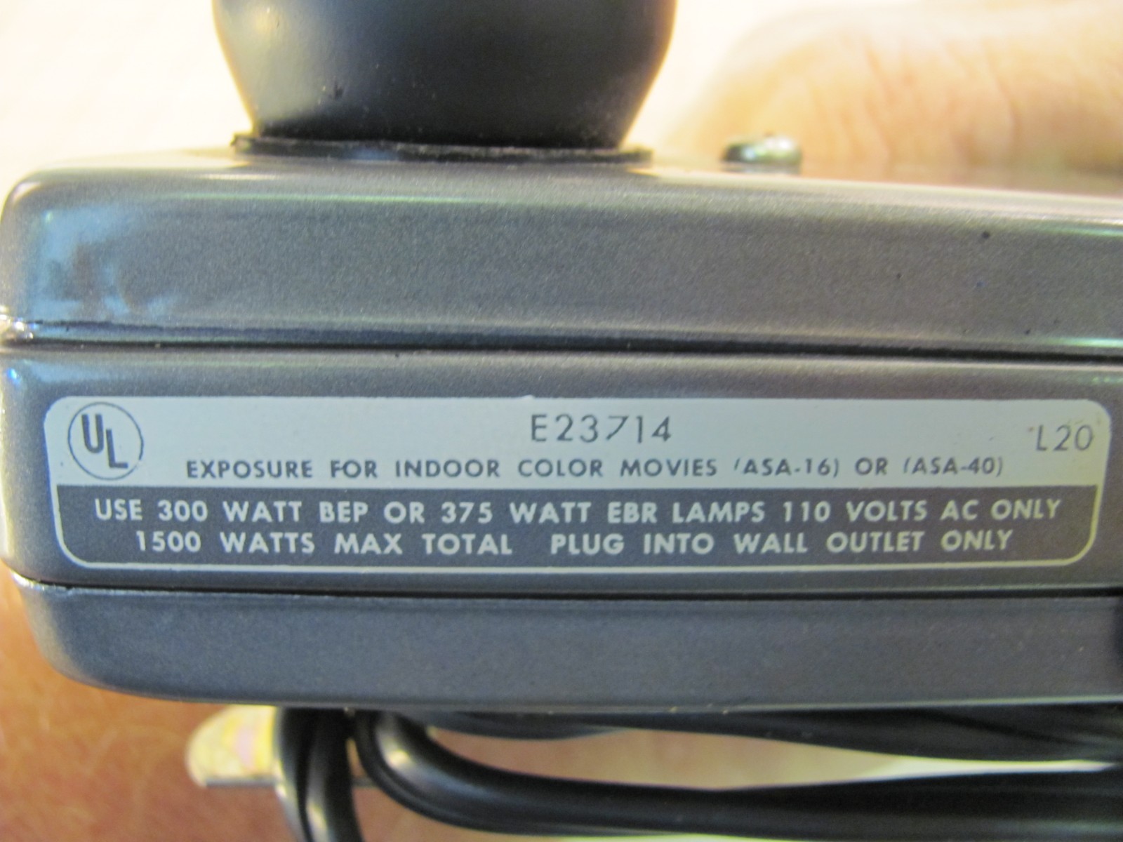 Vintage Mansfield Industries Holiday Photo Movie Light #E23714