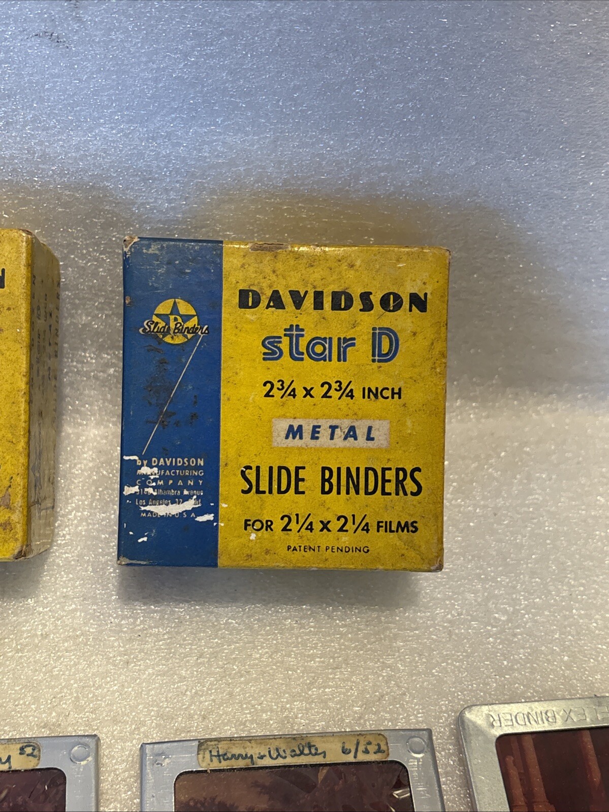 Vtg Lot of 28 Photos From 1950’s In Davidson Star D Slide Binders Beach, Family