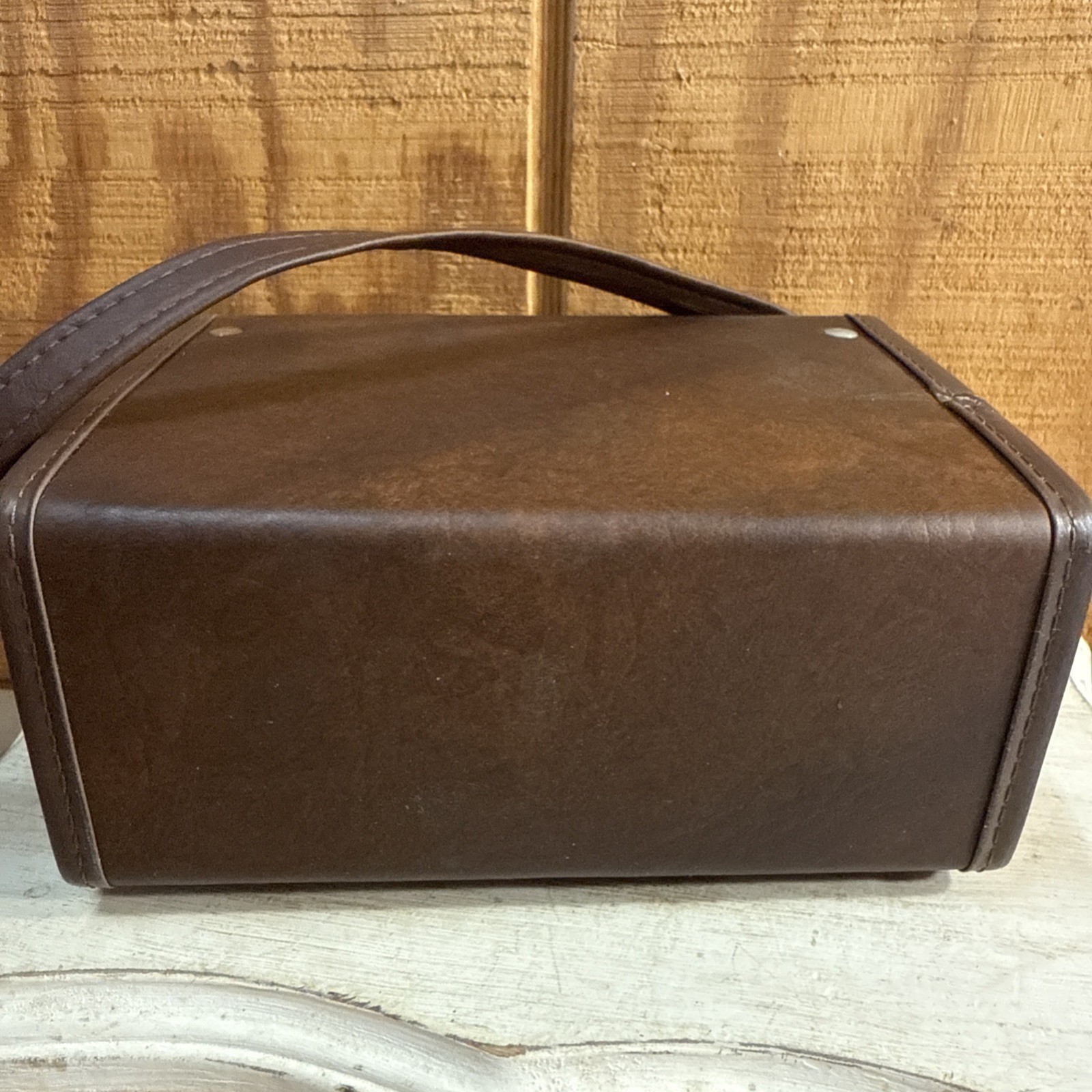 Vintage Brown Vinyl Camera Bag Camera Case Retro