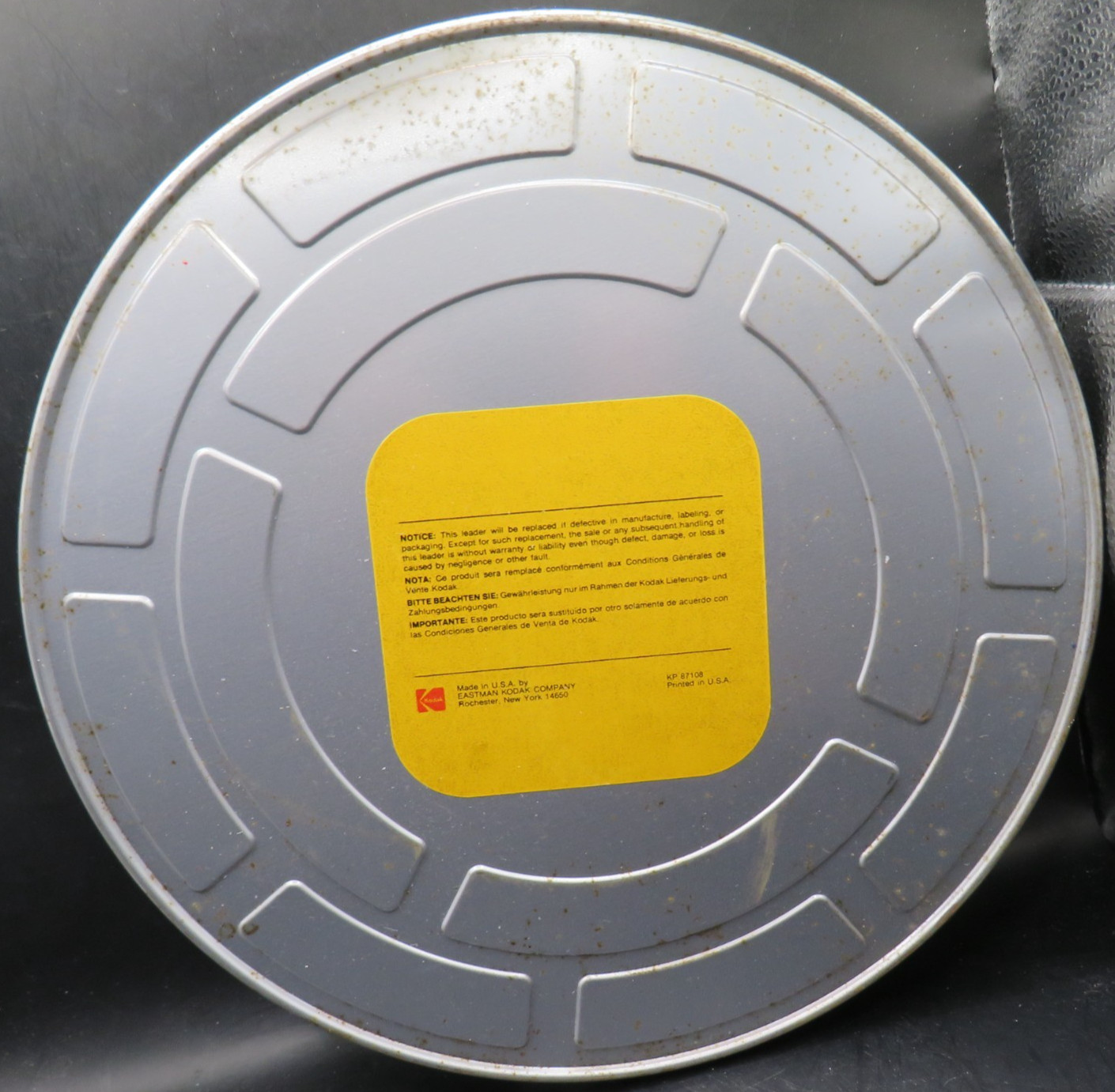Film Can/Canaster for Eastman Kodak 5985 White Movie Leader Reel-Canaster Only
