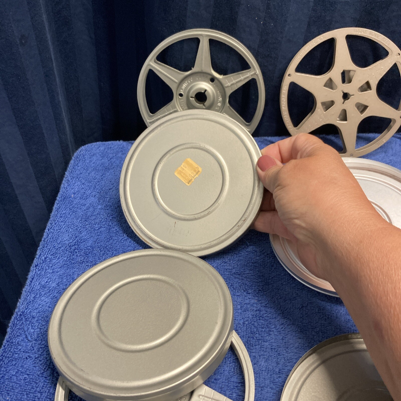 Lot Of 4 8 mm Film Metal 5″ Reel & Case Compco & Kodak Vintage B4