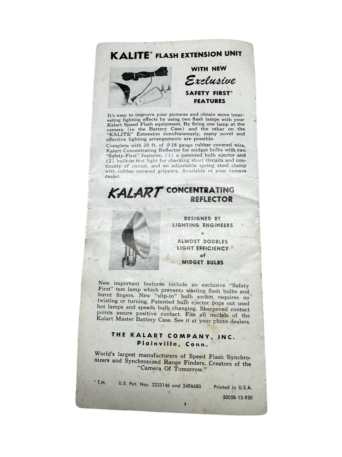 Kalart Master Automatic Speed Flash Synchronizer Vintage 1950 Press Camera USA