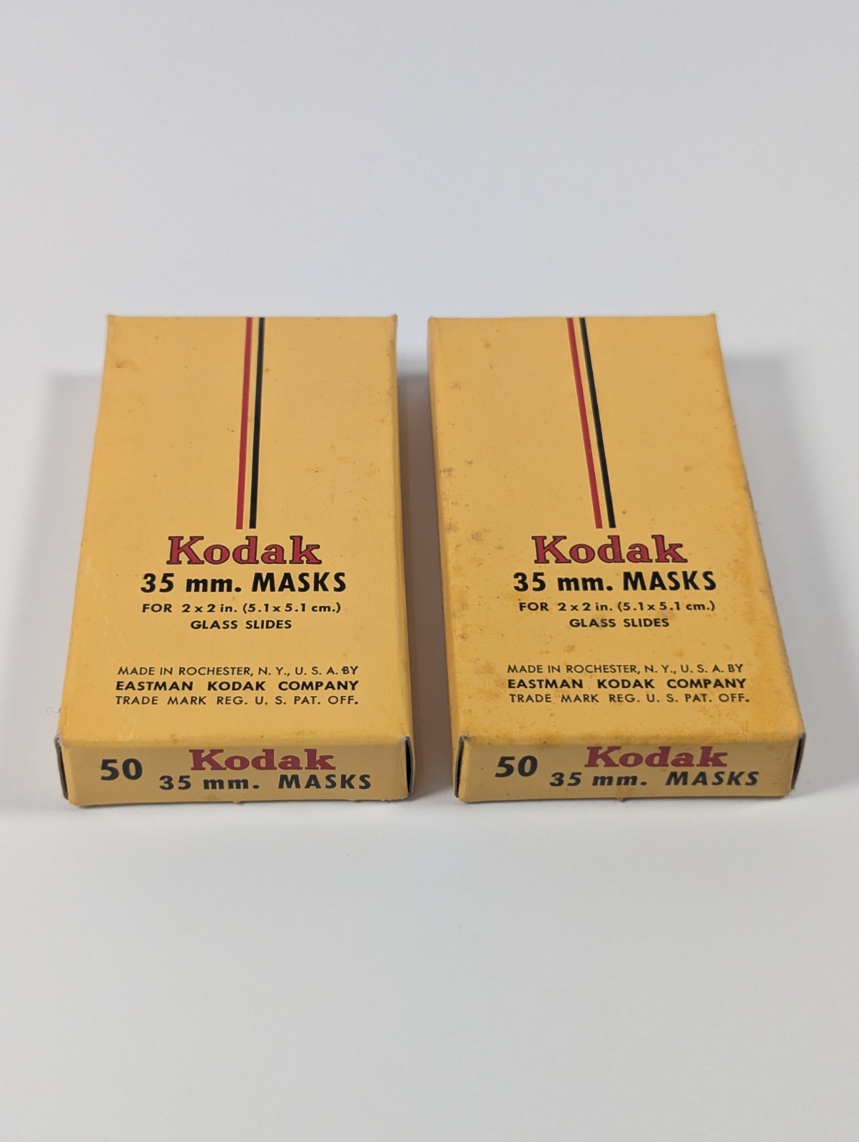 Vintage Kodak 35mm Slide Masks for 2″x2″ Glass Slides , 2 Boxes of 50 Vtg