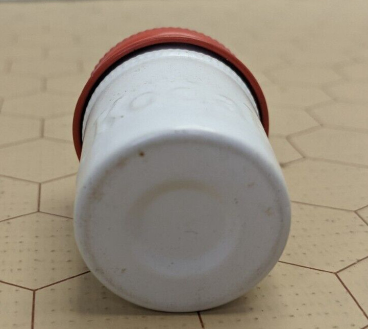 Kodak Metal Film Storage Cannister White With Orange Lid 35mm Film