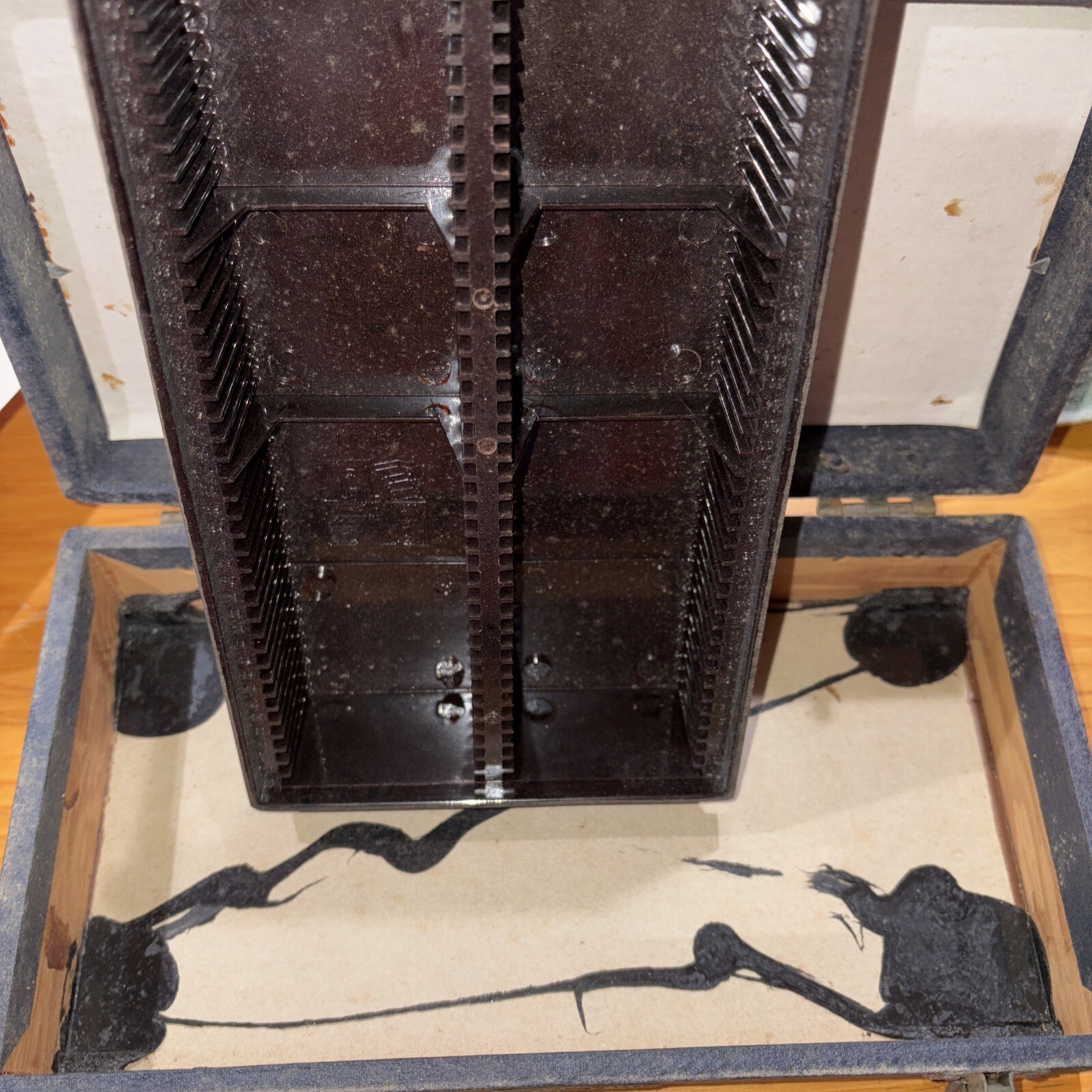 Vintage 1954 Barnett Jaffe Baja Slide Case Holds 100 With Catalog & Pricelist