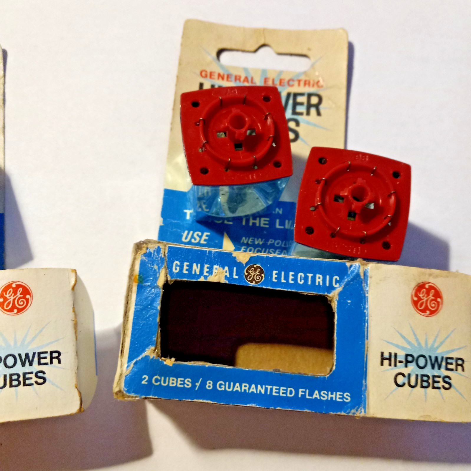 Vintage General Electric Hi Power Flash Cubes 2 Packs Polaroid Cameras GE USA
