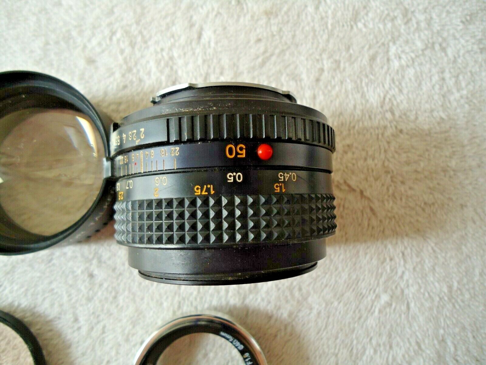 Vintage Mixed Lot Of Camera Lens,etc.Minolta MD 50mm,Star-D Aux.,etc.Items