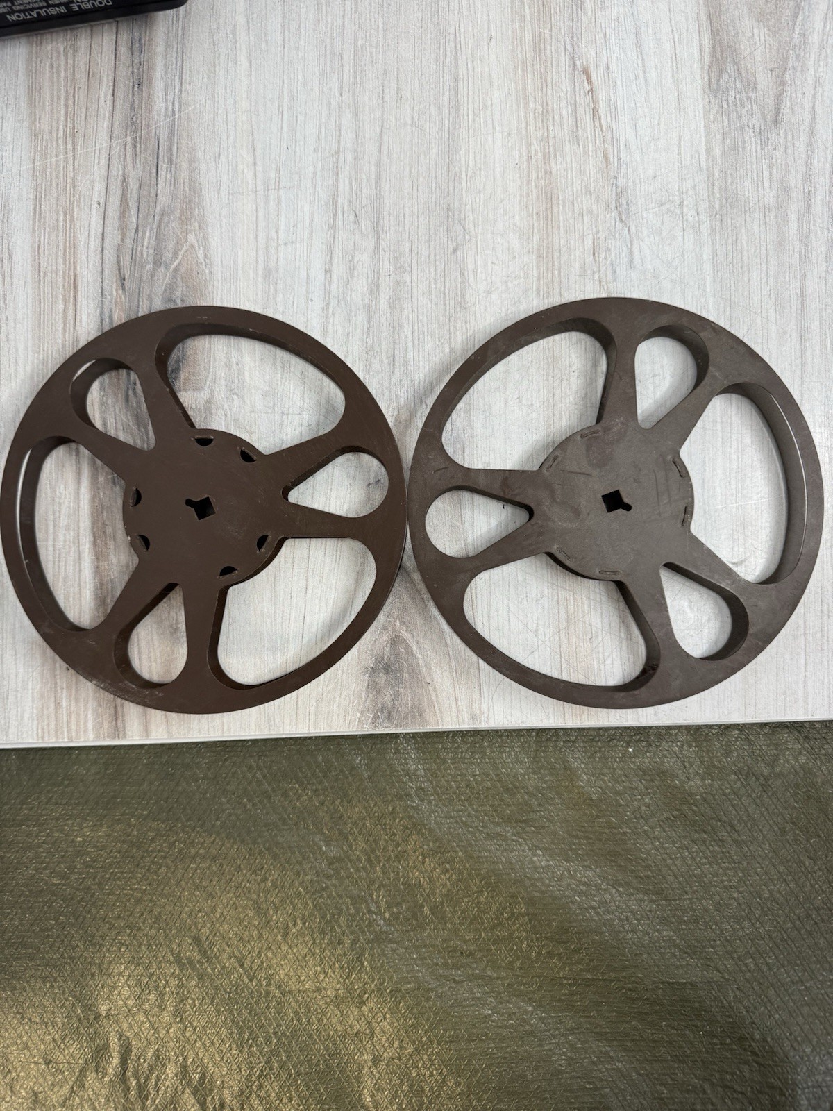 Golden Brothers Film Reel PAT 7” 122.017 Brown Set Of 2